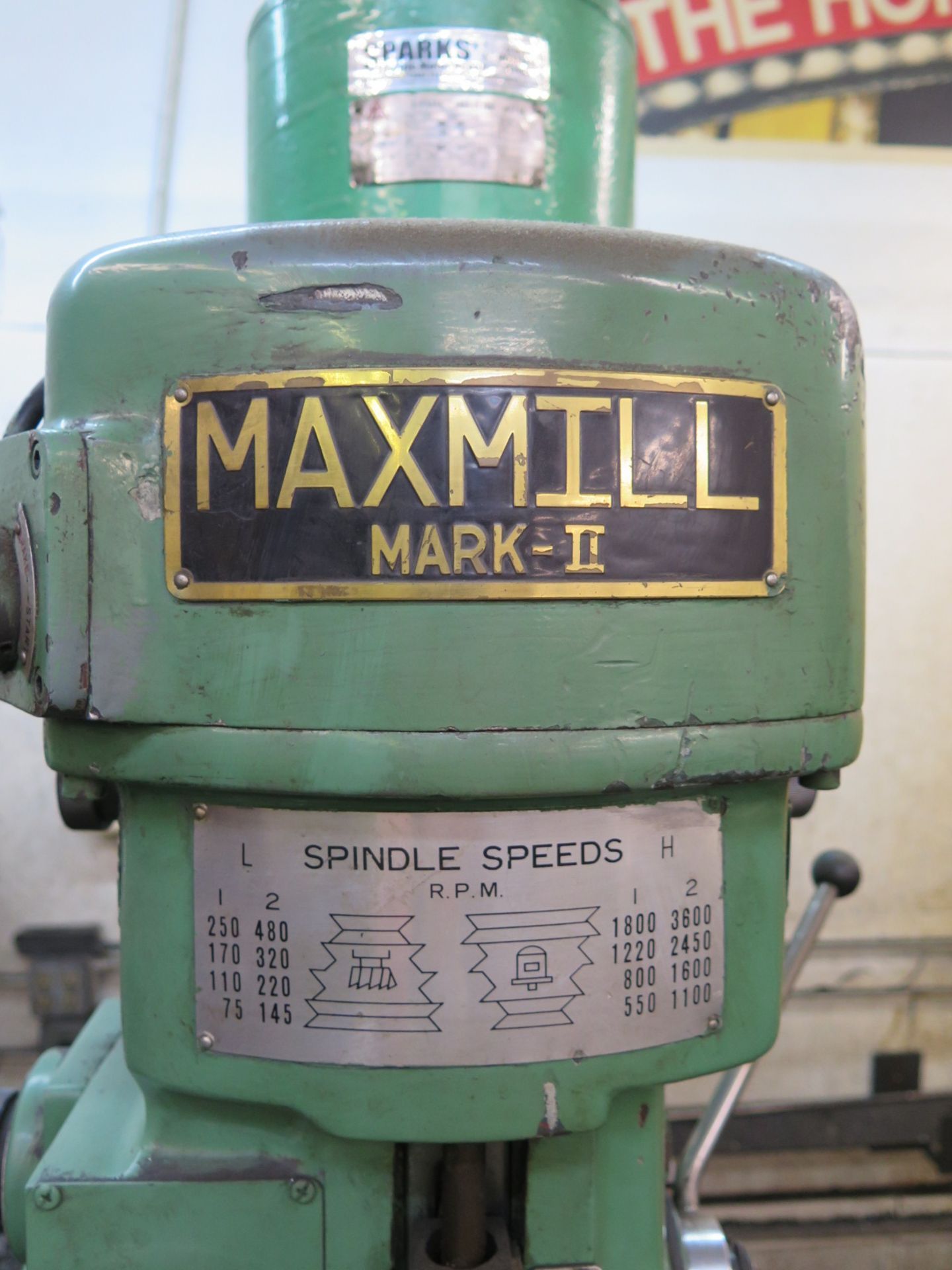 MaxMIll mdl. YC-2G Mark-II Universal Power Mill s/n 03498 w/ NTMB-40 Vertical and Horizontal - Image 3 of 7