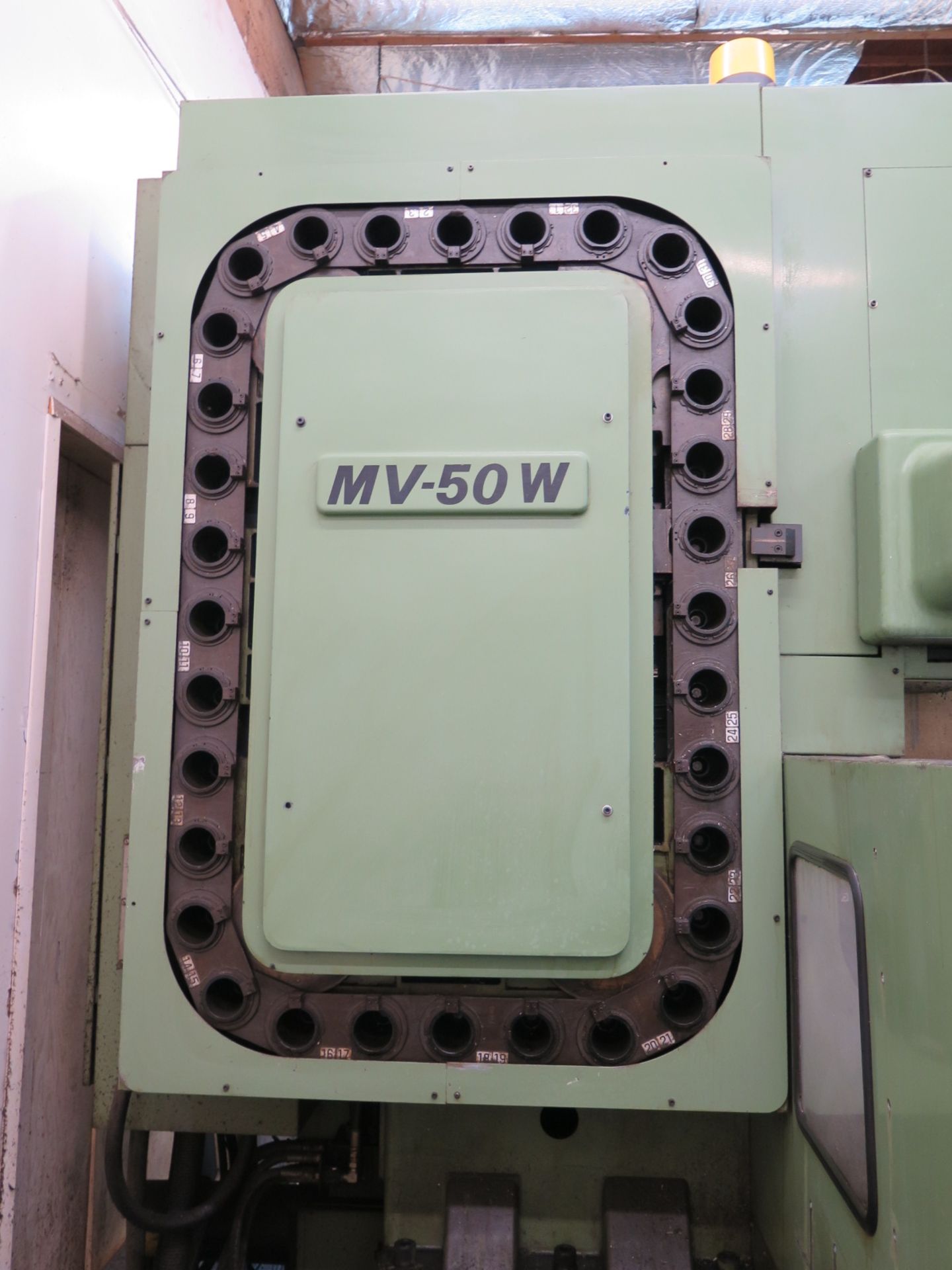 Mori Seiki MV-50W CNC Vertical Machining Center s/n 3 w/ Fanuc System 6-M Controls, 32-Station ATC, - Image 4 of 8