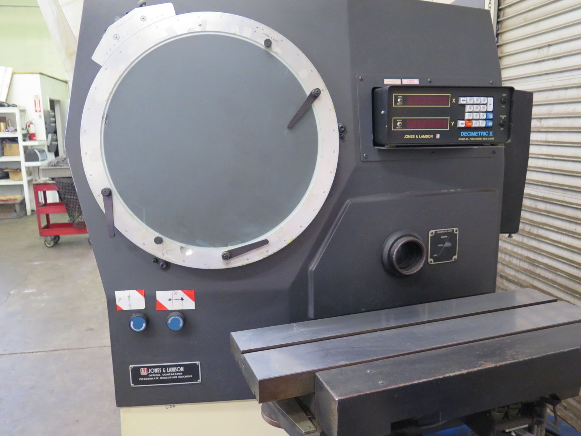 Jones & Lamson 20 Optical Comparator s/n C-509009 w/ J & L Decimetric II DRO - Image 4 of 5