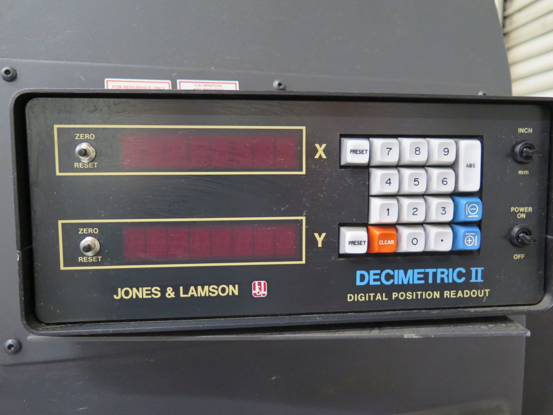 Jones & Lamson 20 Optical Comparator s/n C-509009 w/ J & L Decimetric II DRO - Image 2 of 5