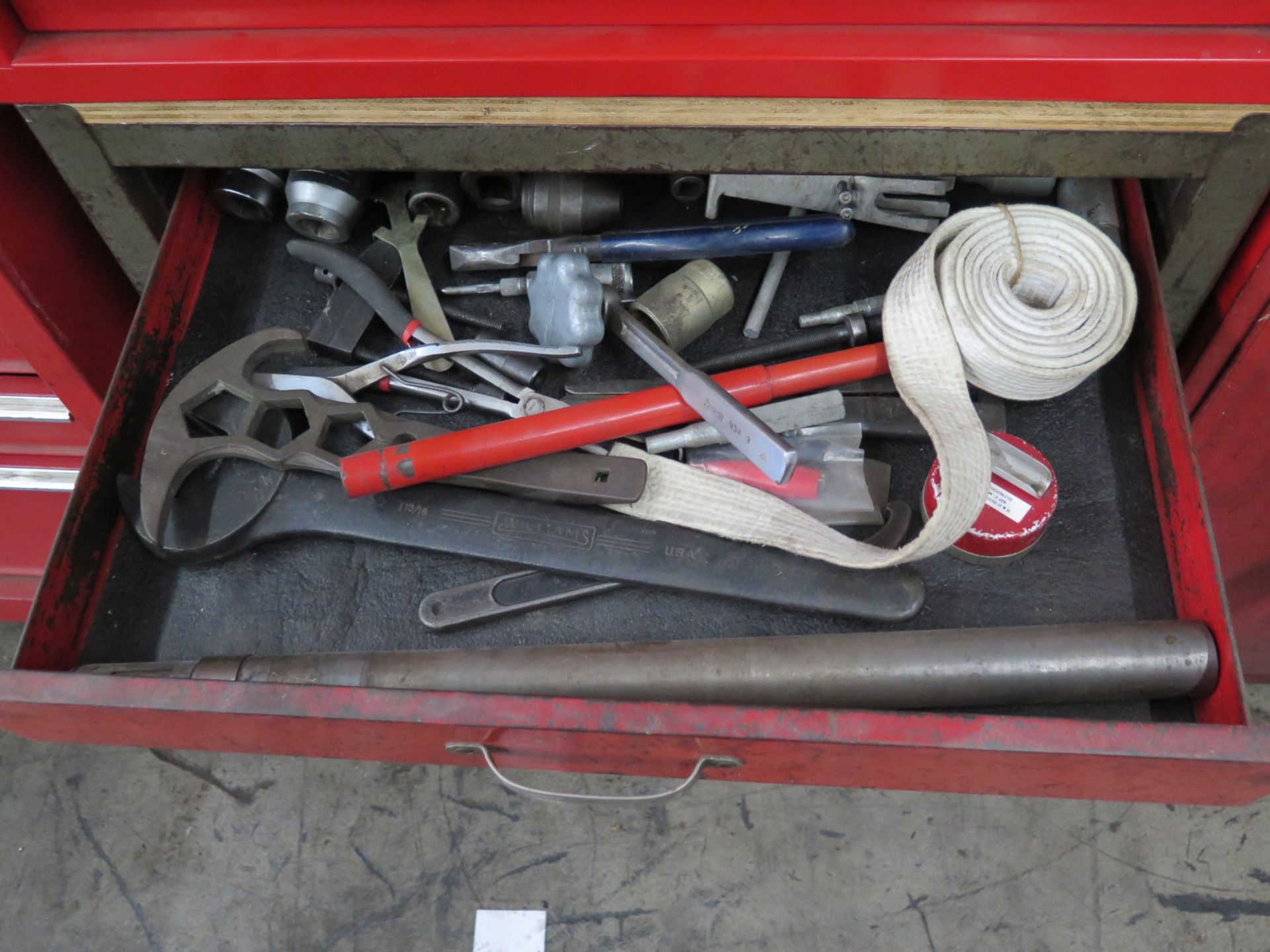 Proto and Craftsman Roll-A-Way Tool Box w/ Tools - Image 5 of 6