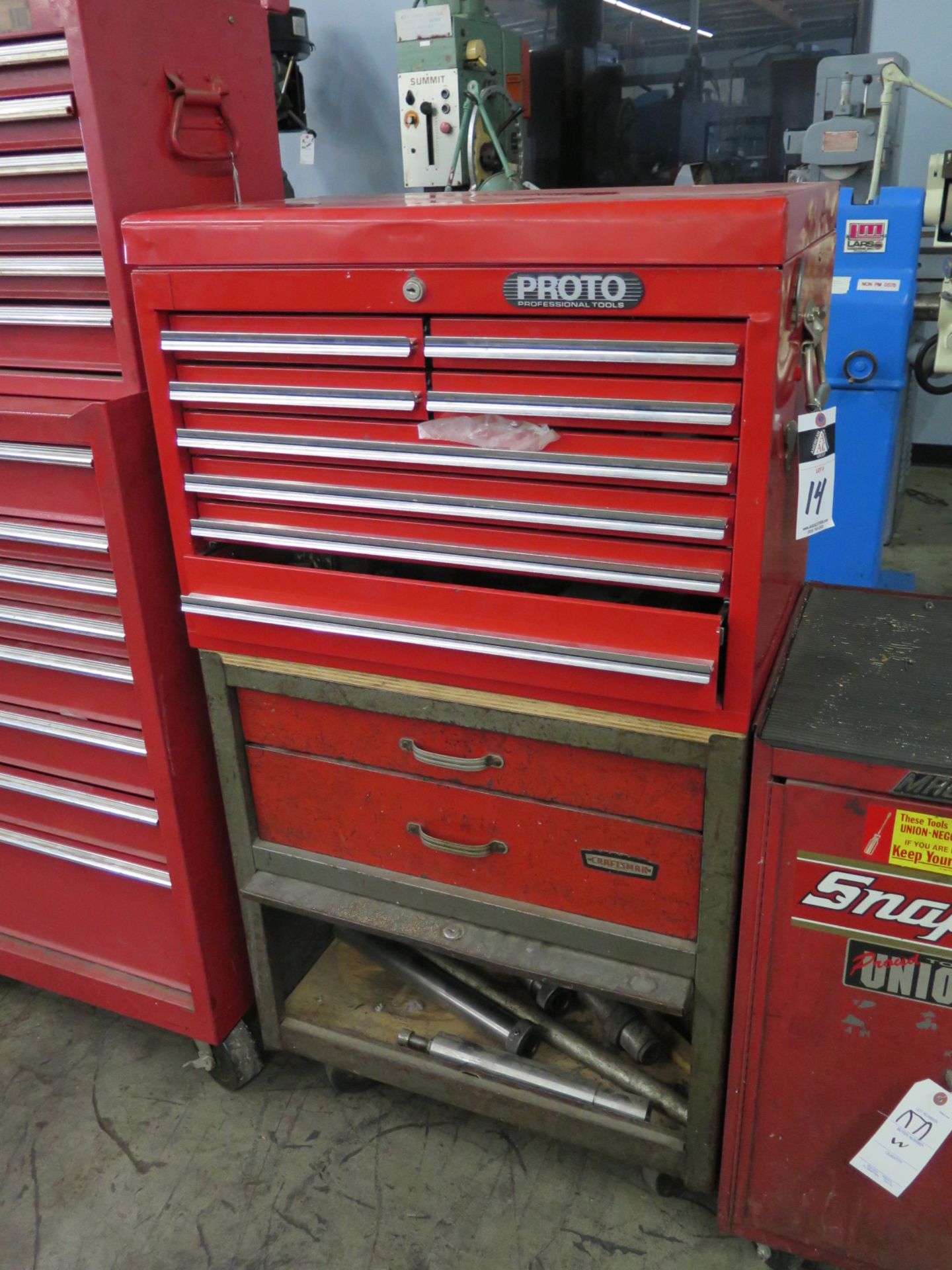Proto and Craftsman Roll-A-Way Tool Box w/ Tools