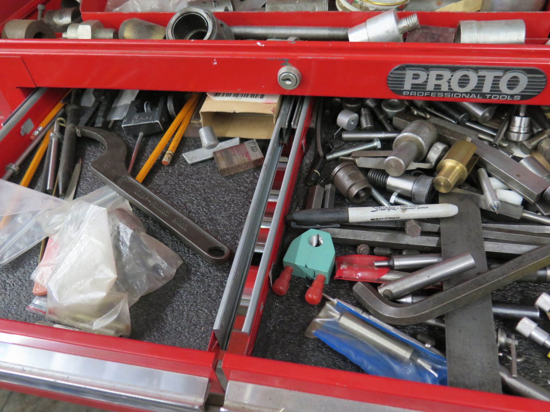 Proto and Craftsman Roll-A-Way Tool Box w/ Tools - Image 3 of 6