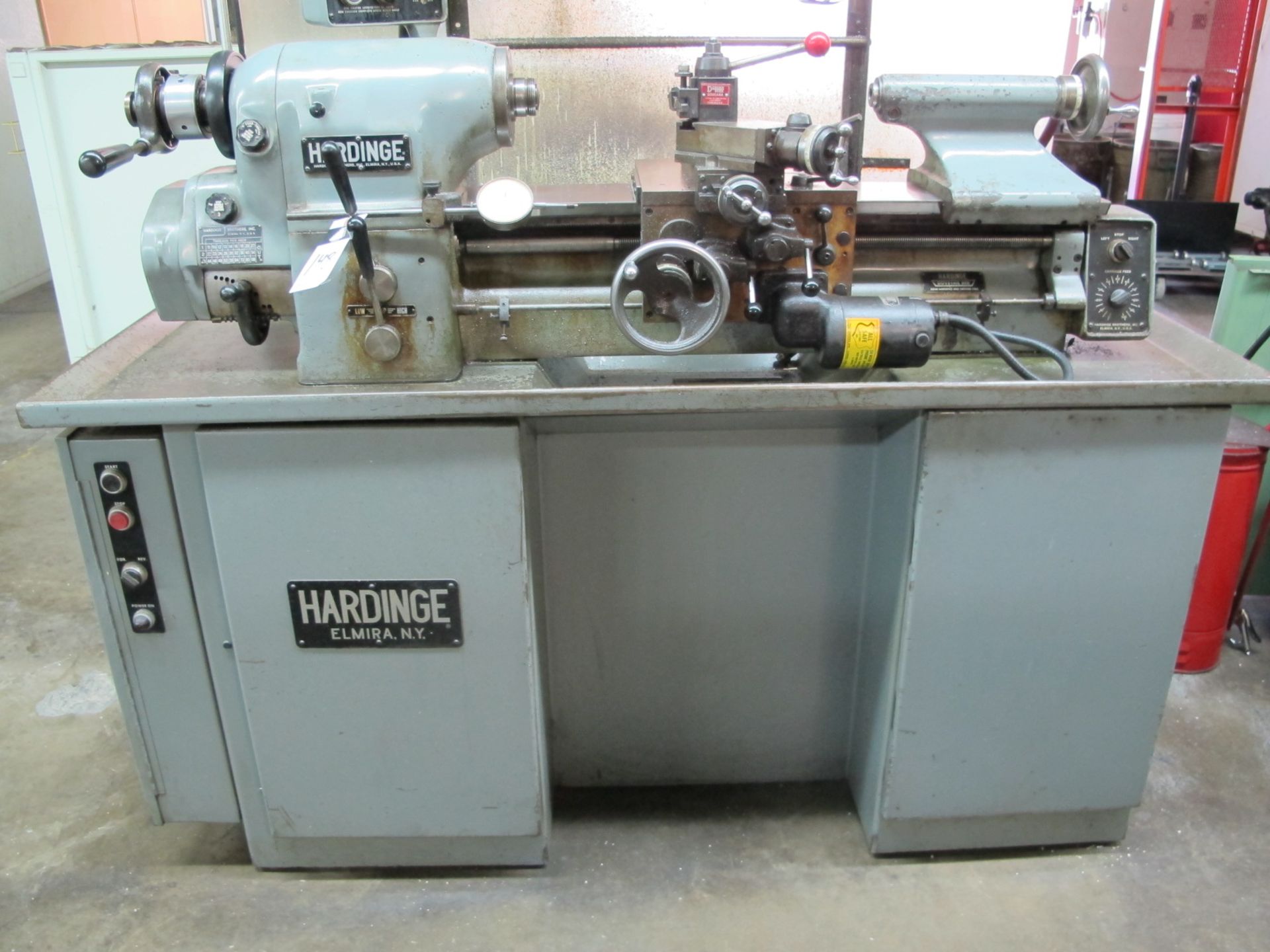 Hardinge HLV-H Wide Bed Tool Room Lathe s/n HLV-H-5225-K w/ 125-3000 RPM, Inch Threading, Tailstock,