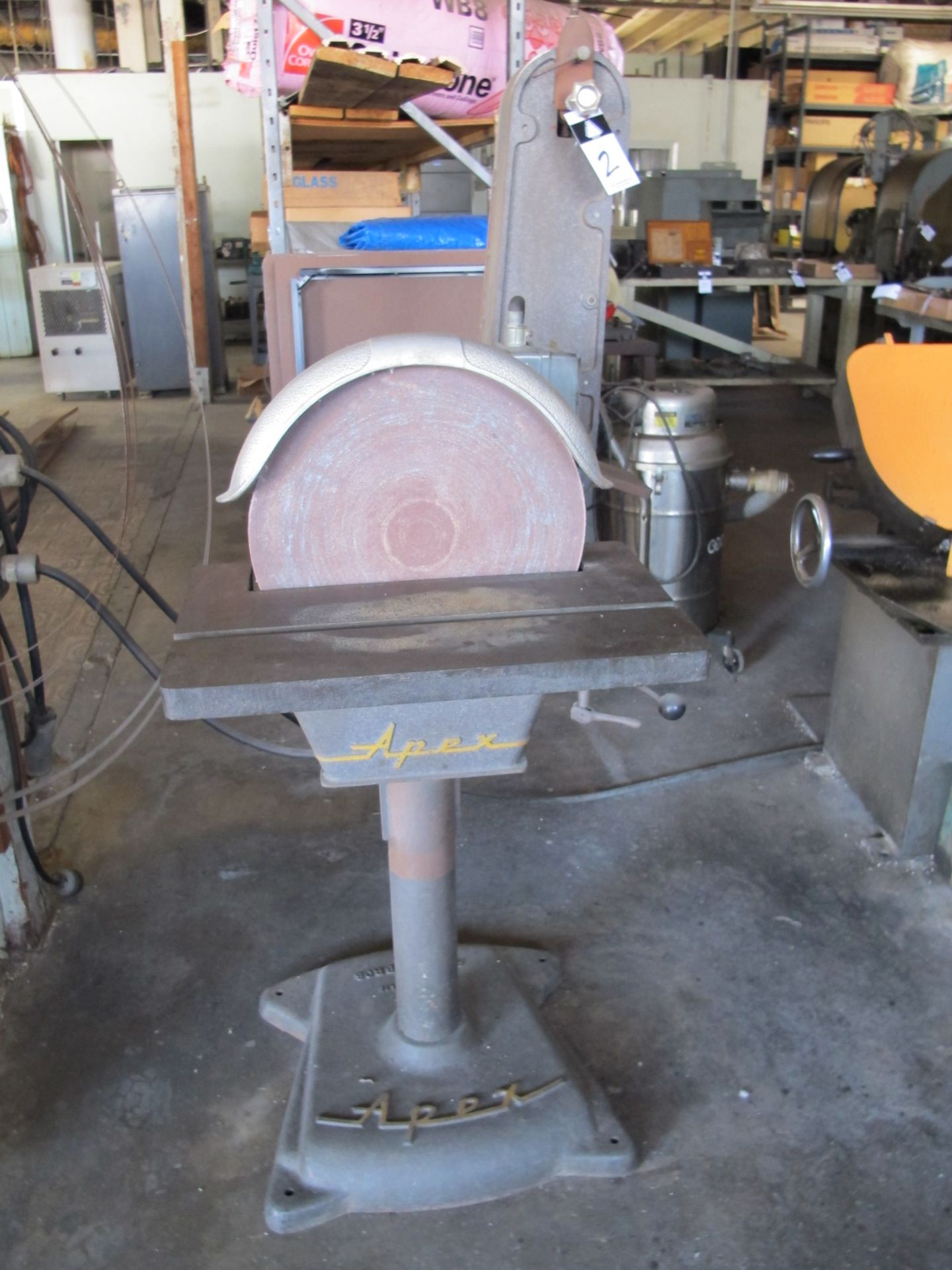 Apex 16â€ Pedestal Disc Sander.