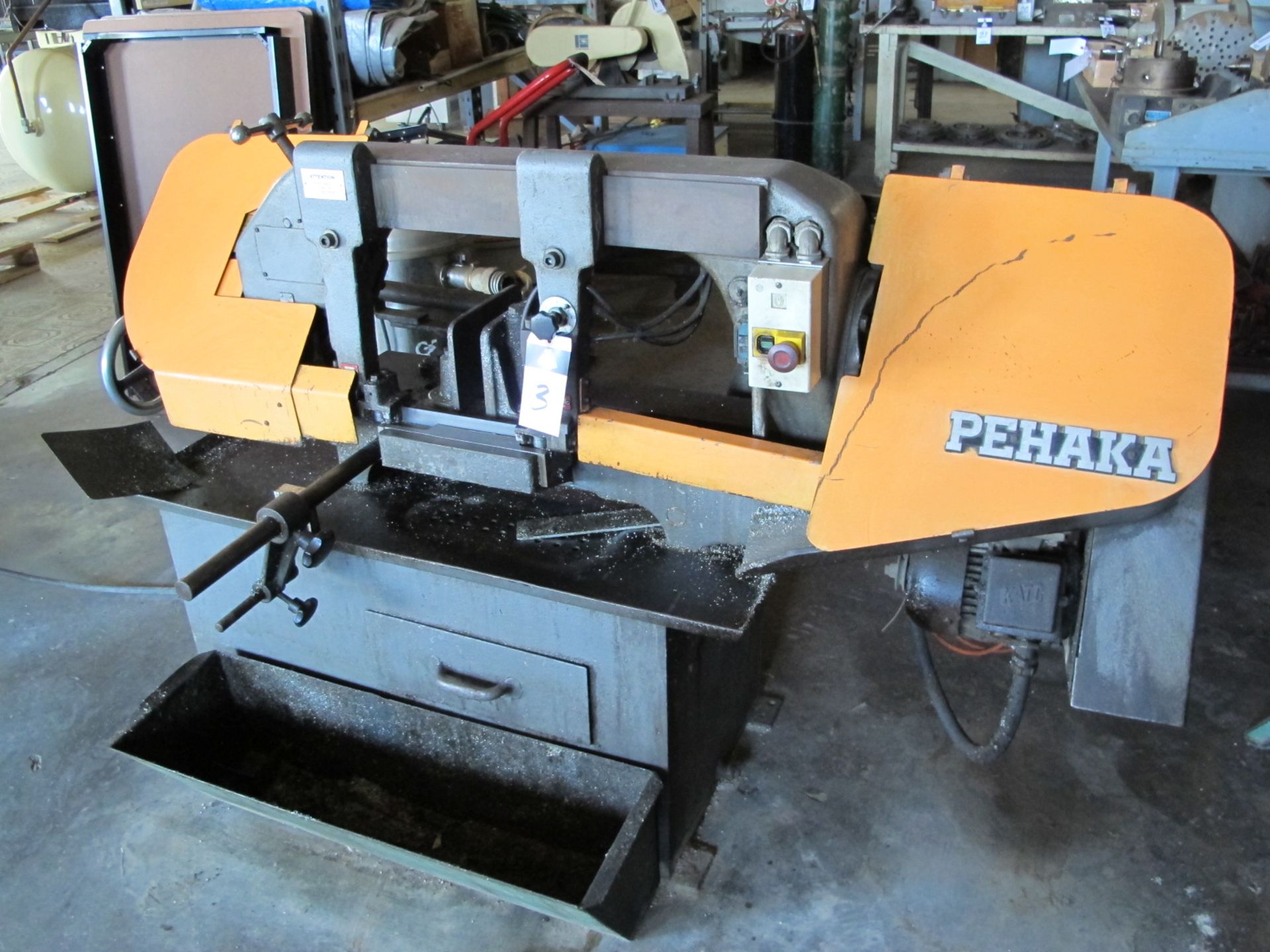 Pehaka HS260 10â€ Horizontal Band Saw s/n 37179-025512 w/ Manual Clamping, Work Stop, Coolant. - Image 2 of 2