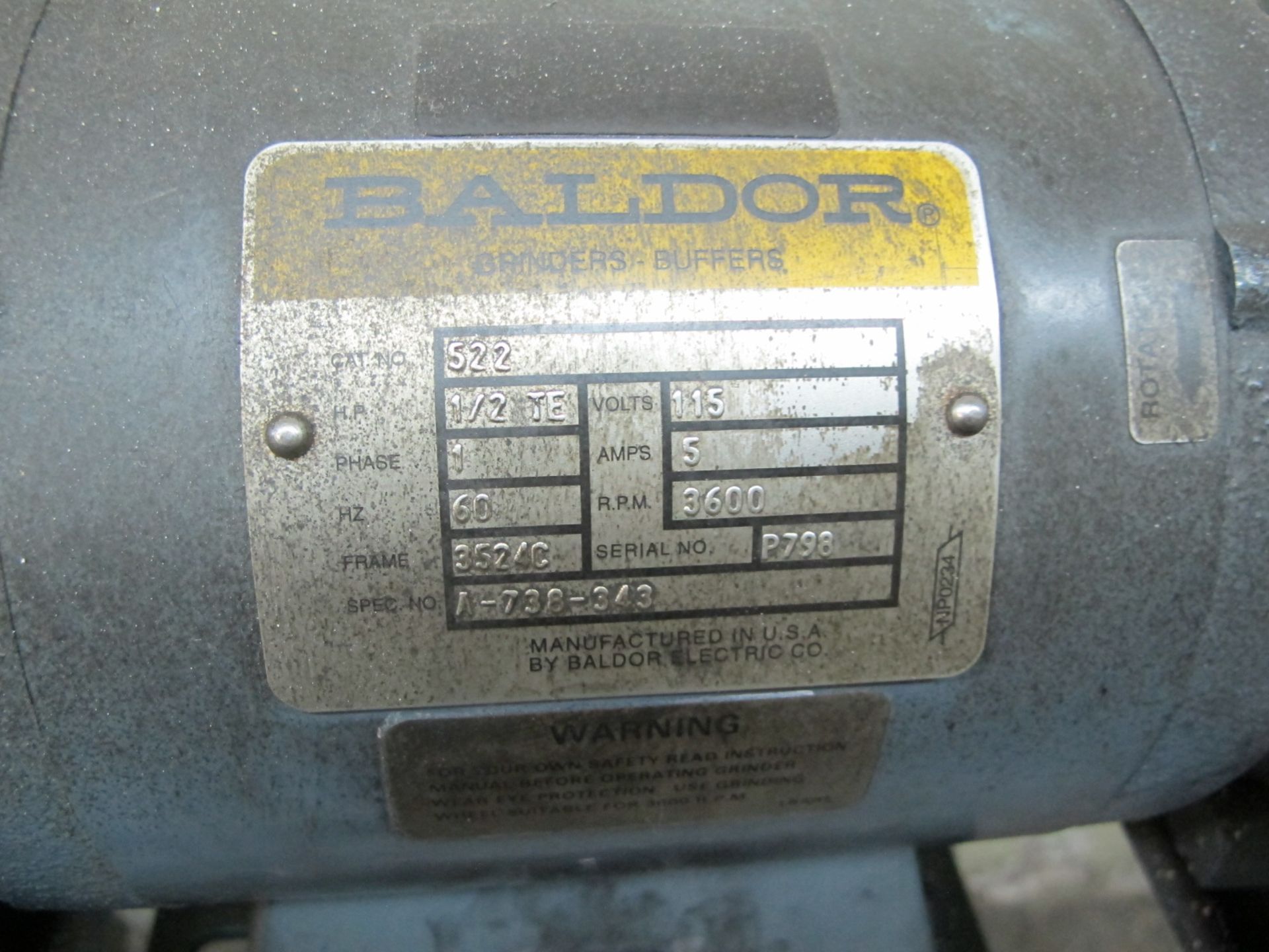Baldor Carbide Tool Grinder - Image 2 of 3