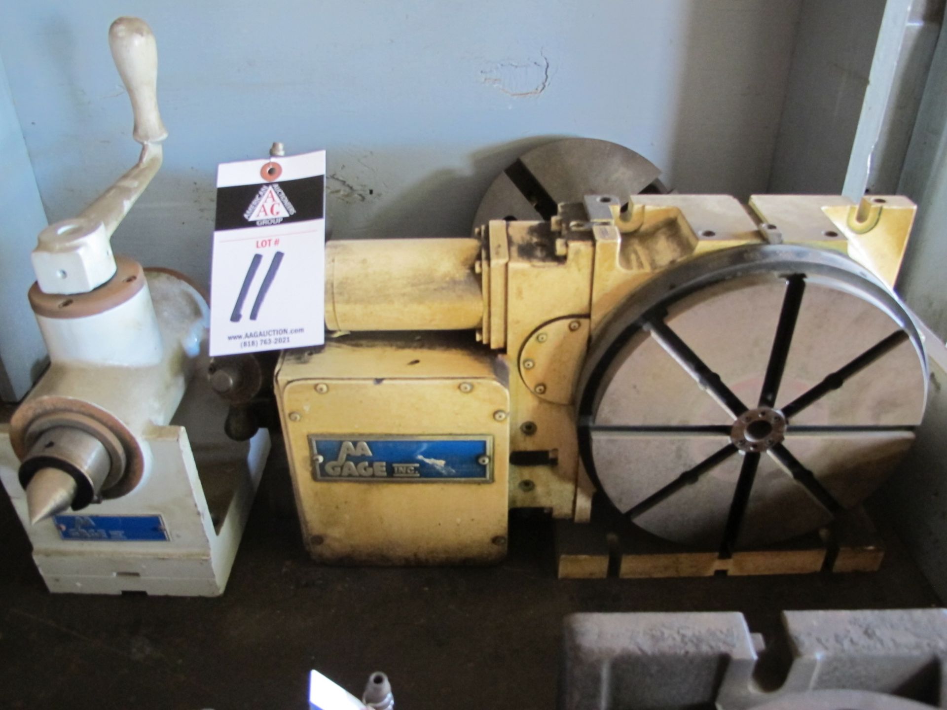 8" AA Gage Pneumatic Rotary Table w/Control  S/N 1016.