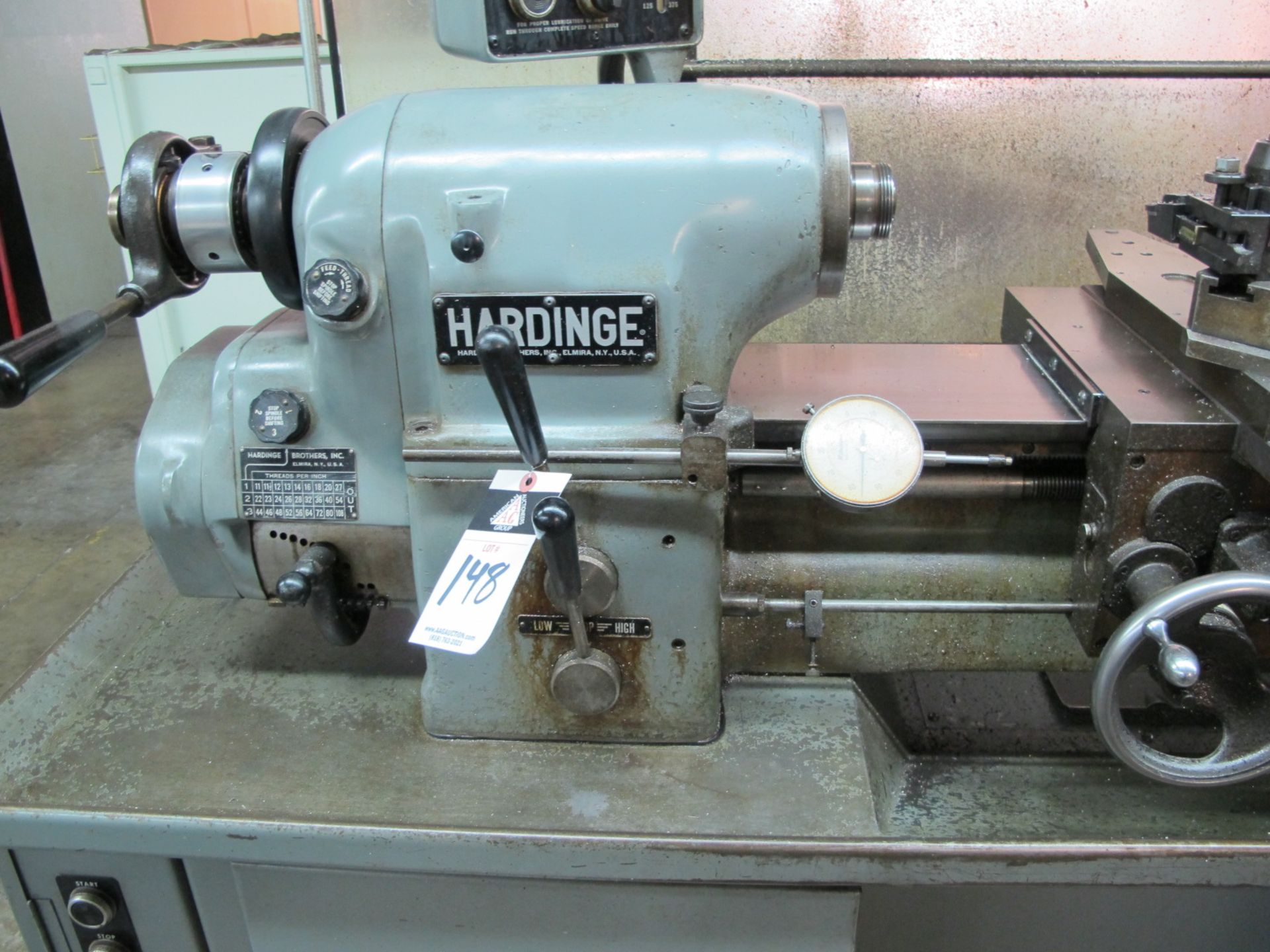 Hardinge HLV-H Wide Bed Tool Room Lathe s/n HLV-H-5225-K w/ 125-3000 RPM, Inch Threading, Tailstock, - Image 3 of 5
