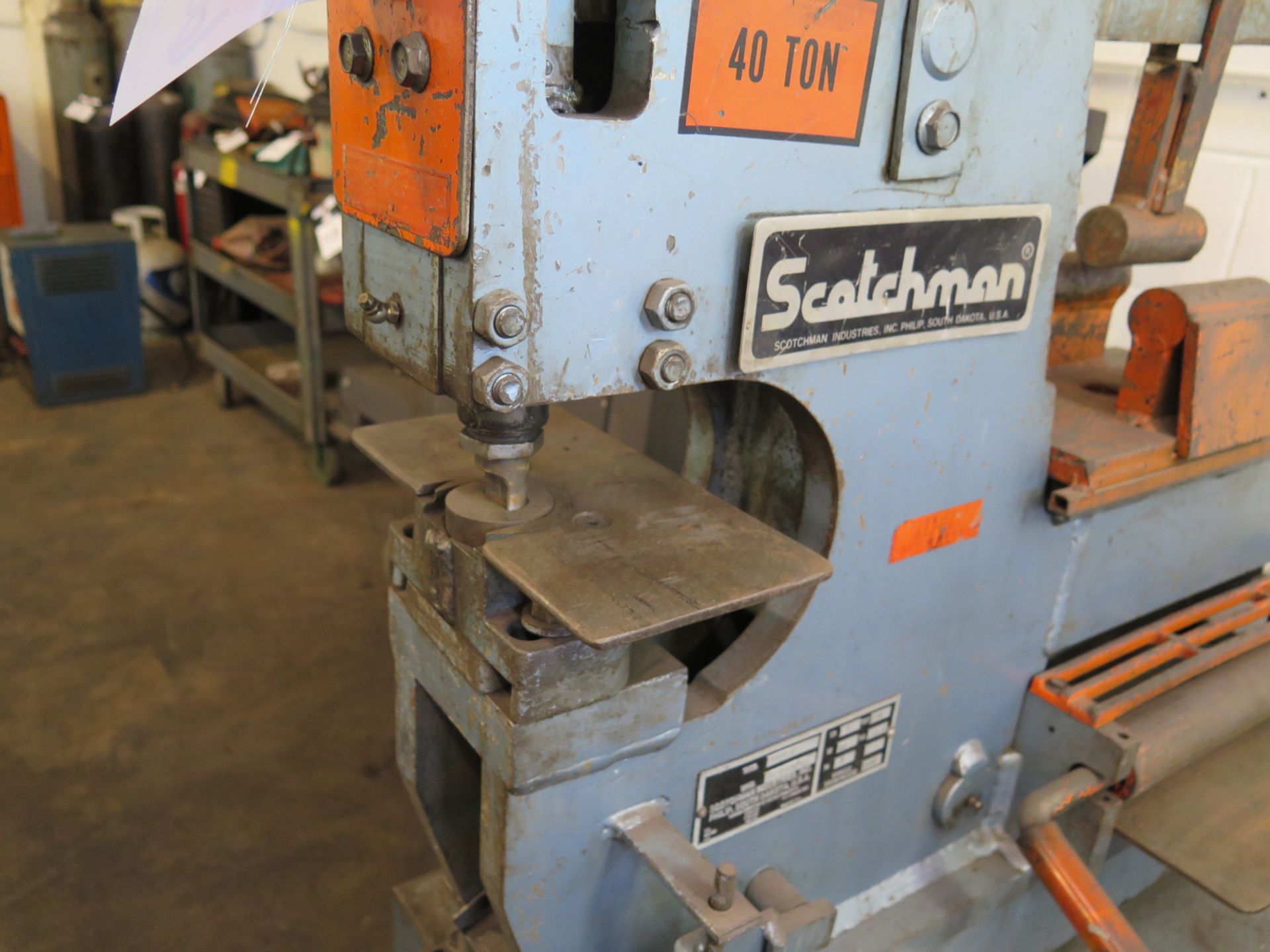 Scotchman mdl. 4014C 40 Ton Ironworker s/n OC3168M388 w/ 14â€ Shear, Punch Head - Image 3 of 4