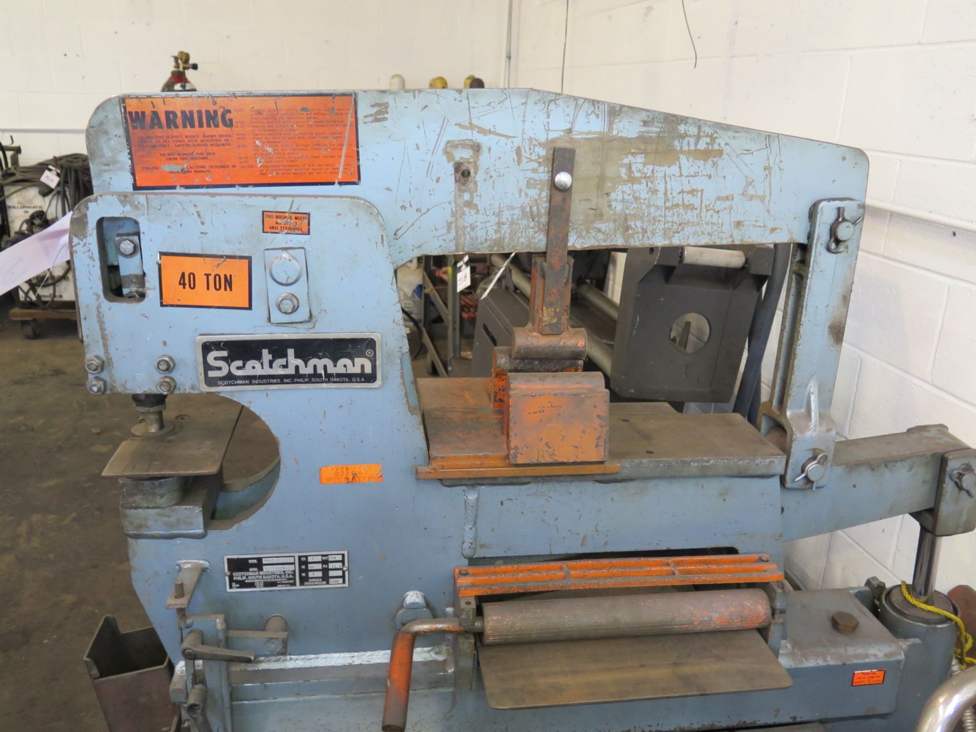 Scotchman mdl. 4014C 40 Ton Ironworker s/n OC3168M388 w/ 14â€ Shear, Punch Head - Image 4 of 4