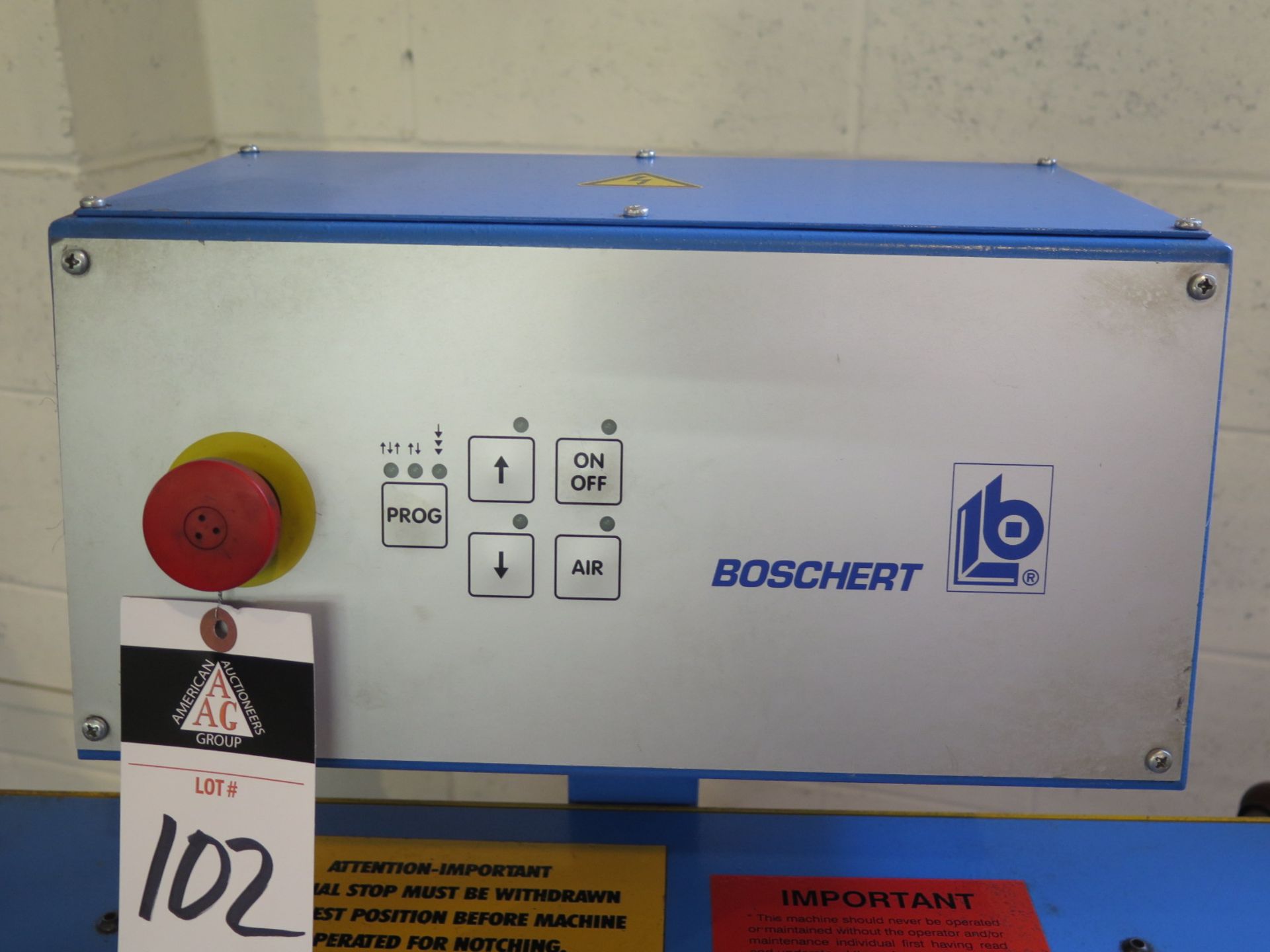 Boschert type LB12 8 5/8â€ x 8 5/8â€ Power Corner Notcher s/n 3072 w/ Fence System - Image 4 of 4