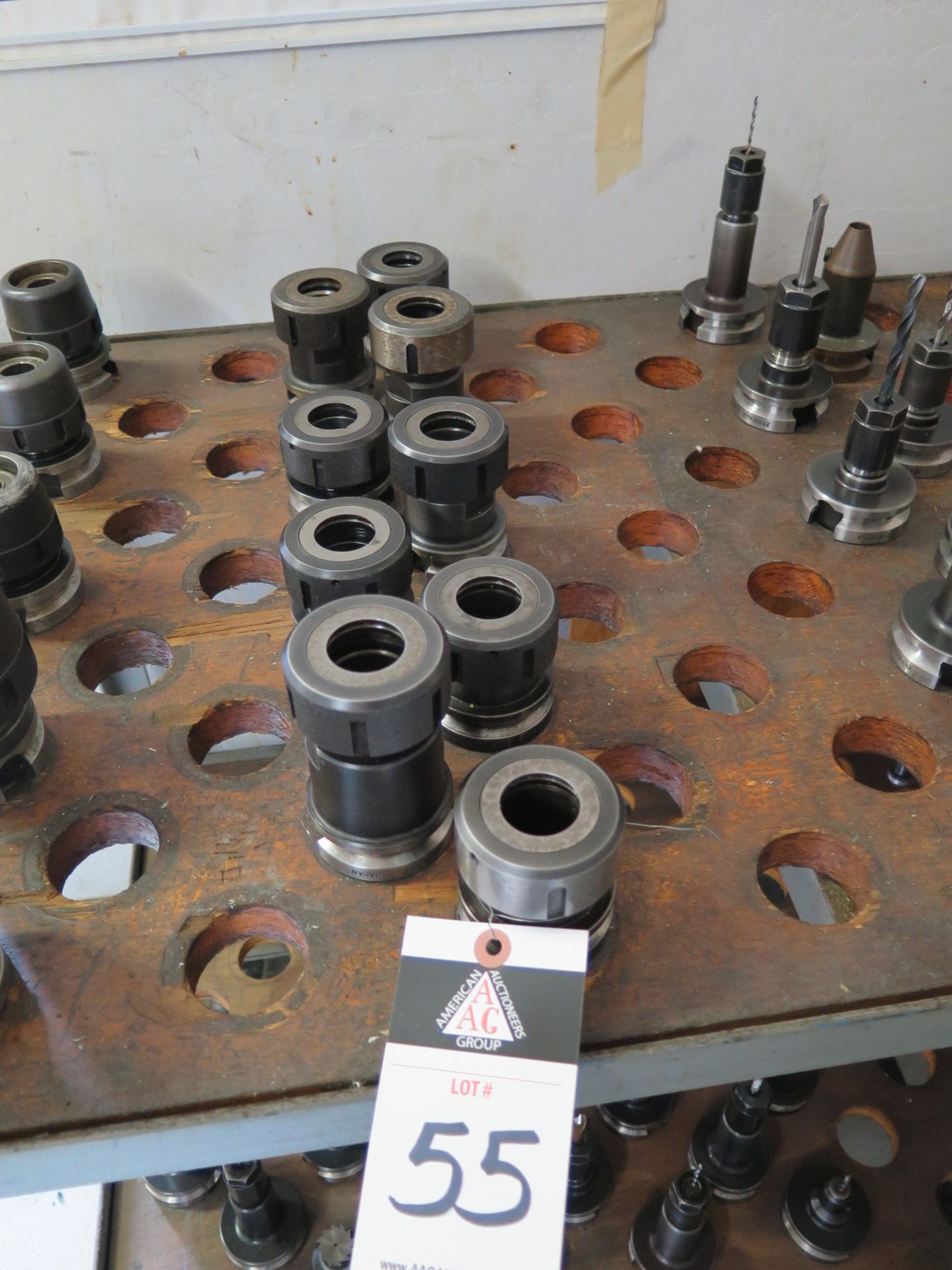 (9) BT-40 Taper Collet Chucks