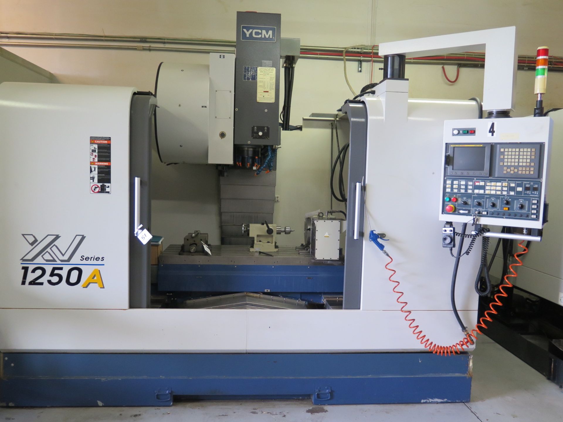 2007 YCM XV1250A 4-Axis CNC Vertical Machining Center s/n 0018 w/ Yeong Chin Fanuc MXP-100i