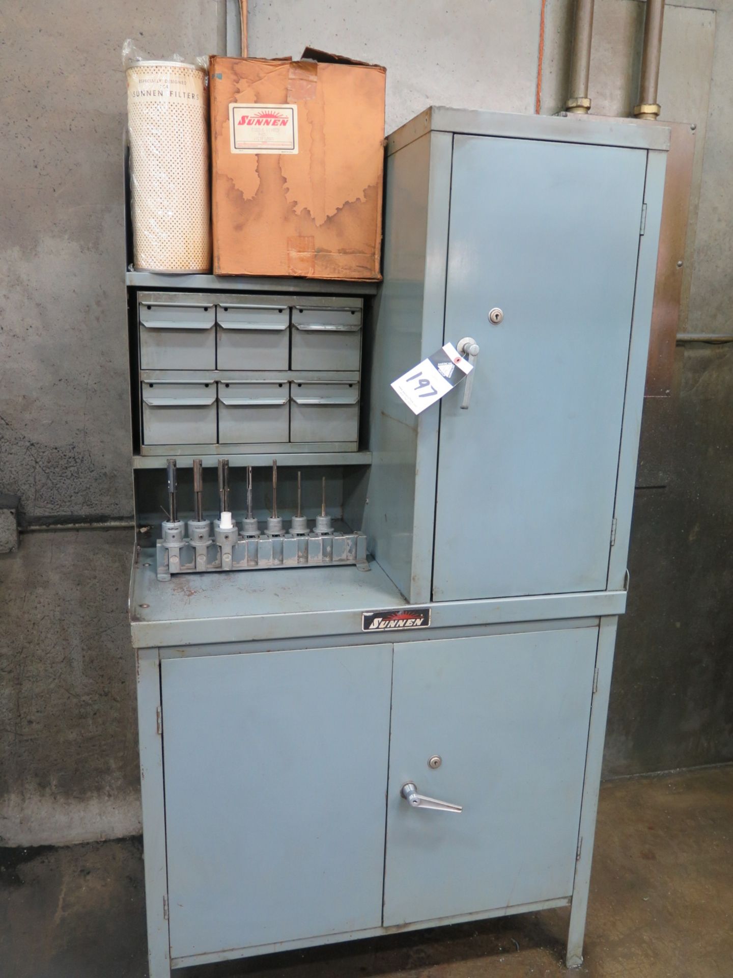 Sunnen Tooling Cabinet w/ Mandrels and Stones