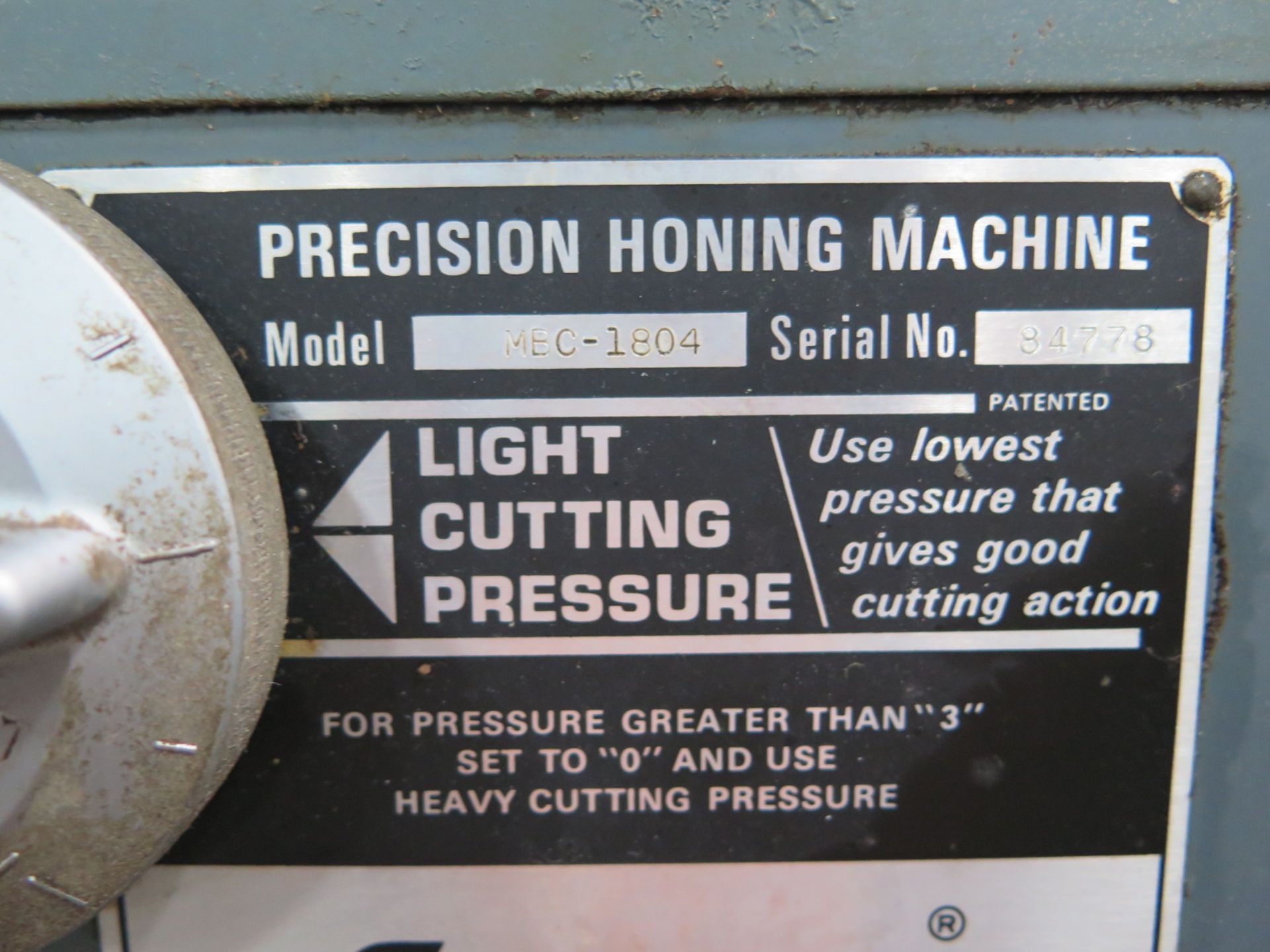 Sunnen mdl. MBC-1804 Precision Honing Machine s/n 84778 w/ Auto Stroking, Coolant - Image 4 of 4