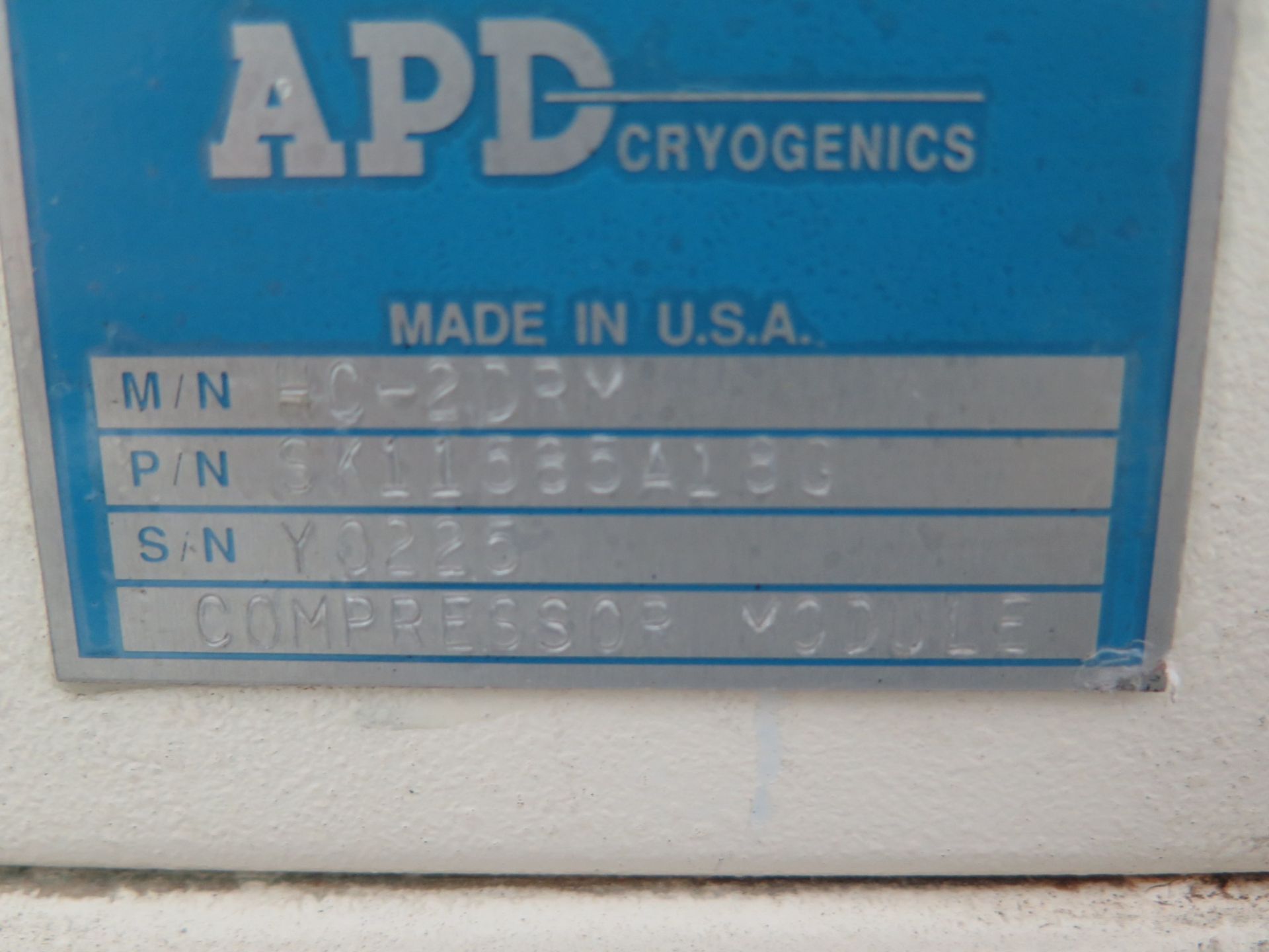 APC Cryogenics mdl. HC-2DRM Compressor Module s/n Y0225 - Image 4 of 4