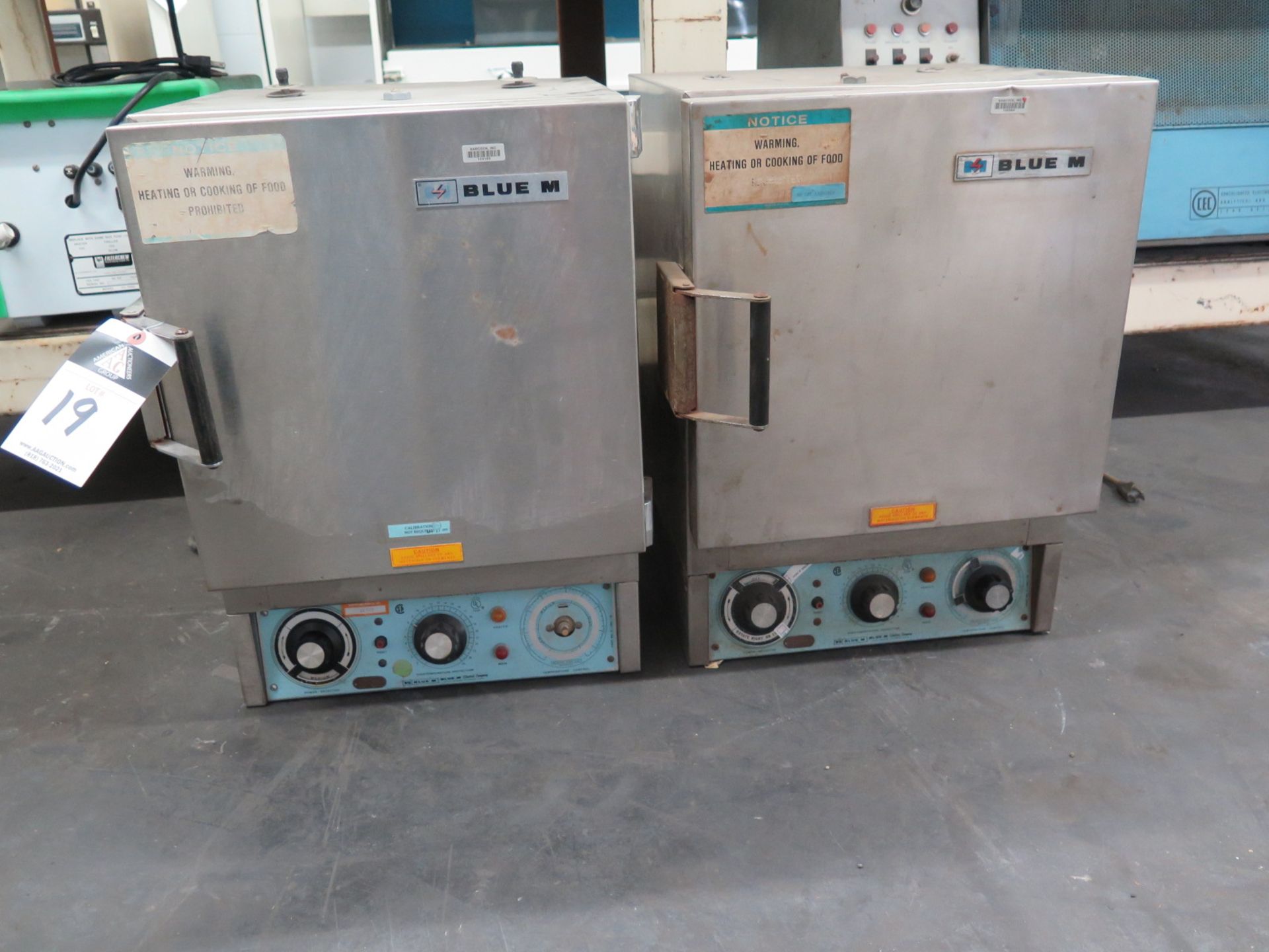 (2) Blue-M mdl. OV-12A Lab Ovens
