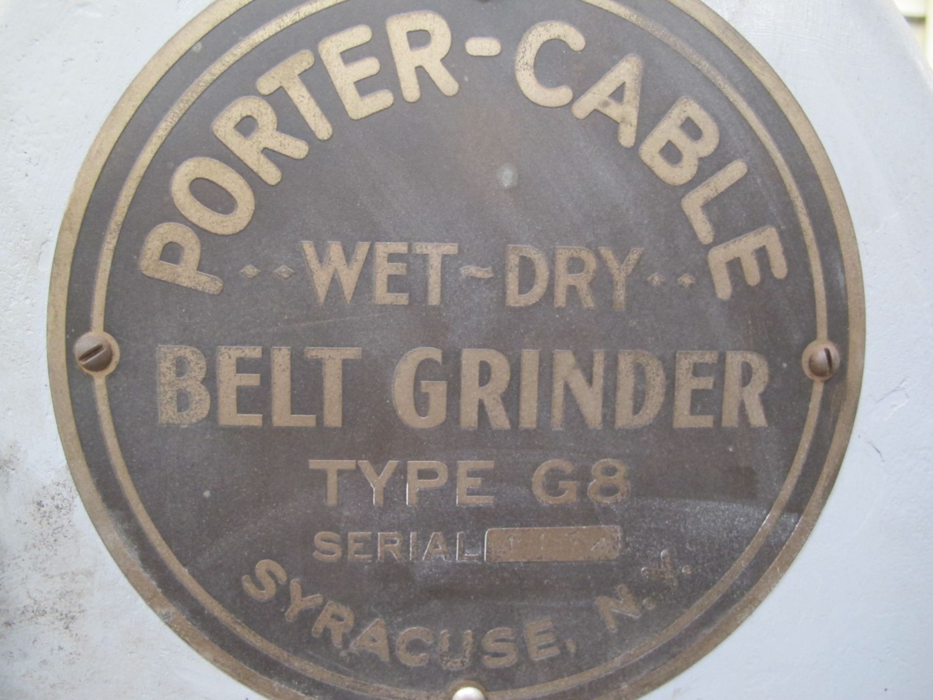 Porter Cable Type G8 8â€ Wet-Dry Belt Sander s/n 1134 - Image 2 of 2