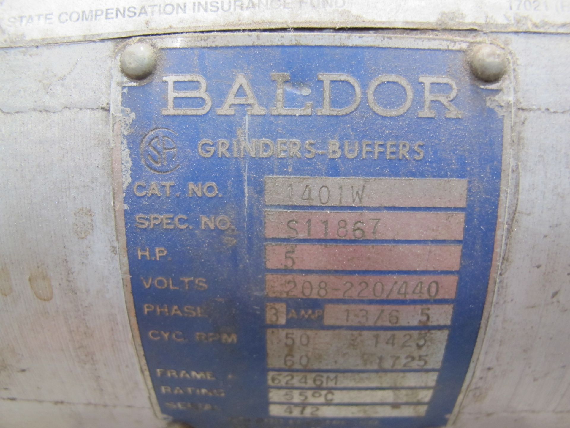 Baldor 5Hp Pedestal Grinder - Image 2 of 2