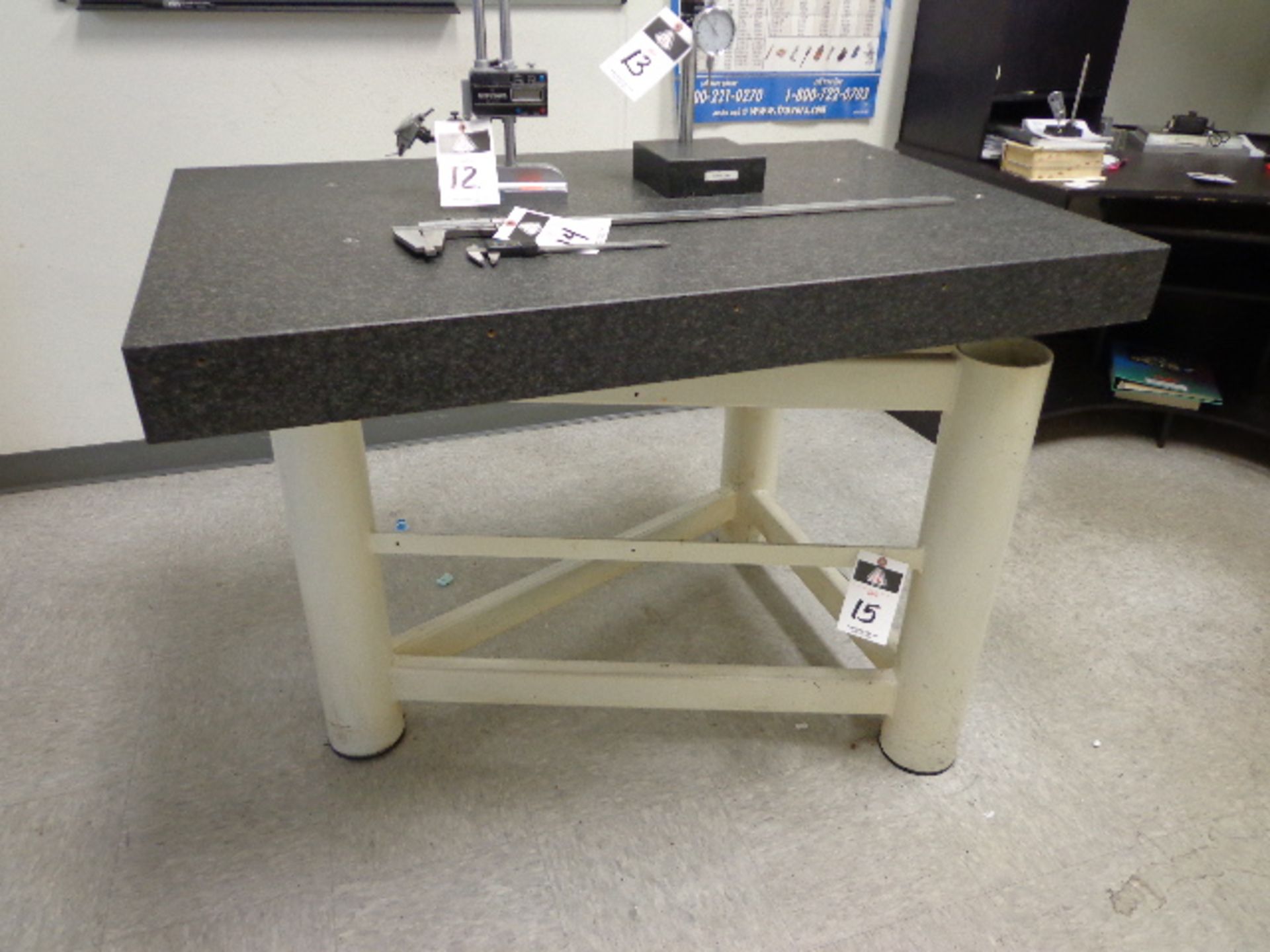 29 3/4" x 47" x 4" Granite Surface Plate w/ Stand