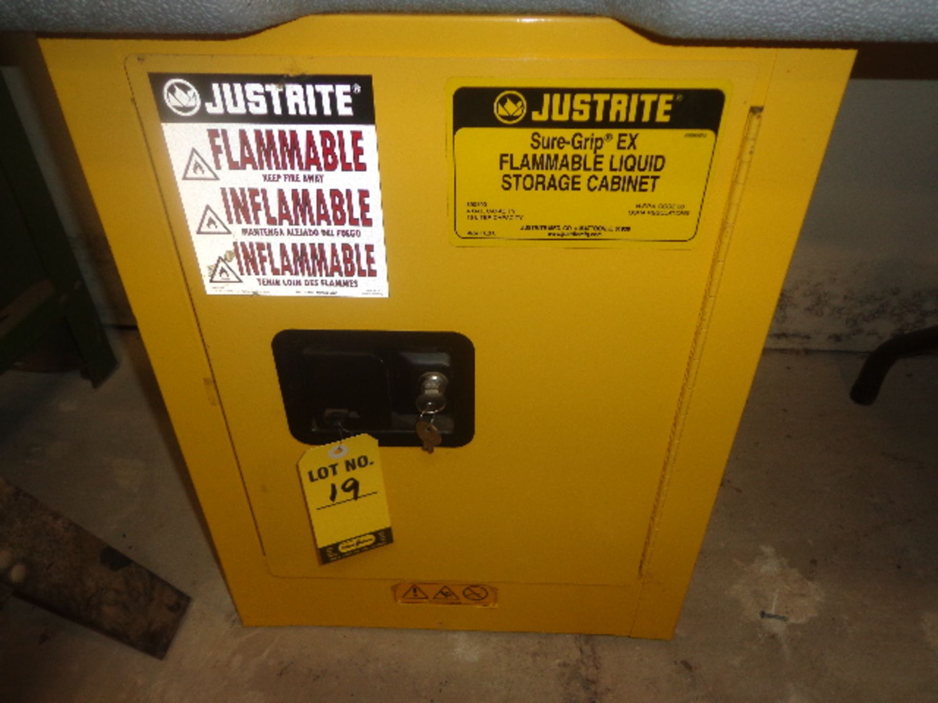 SMALL JUSTRITE FLAMMABLE STORAGE CABINET