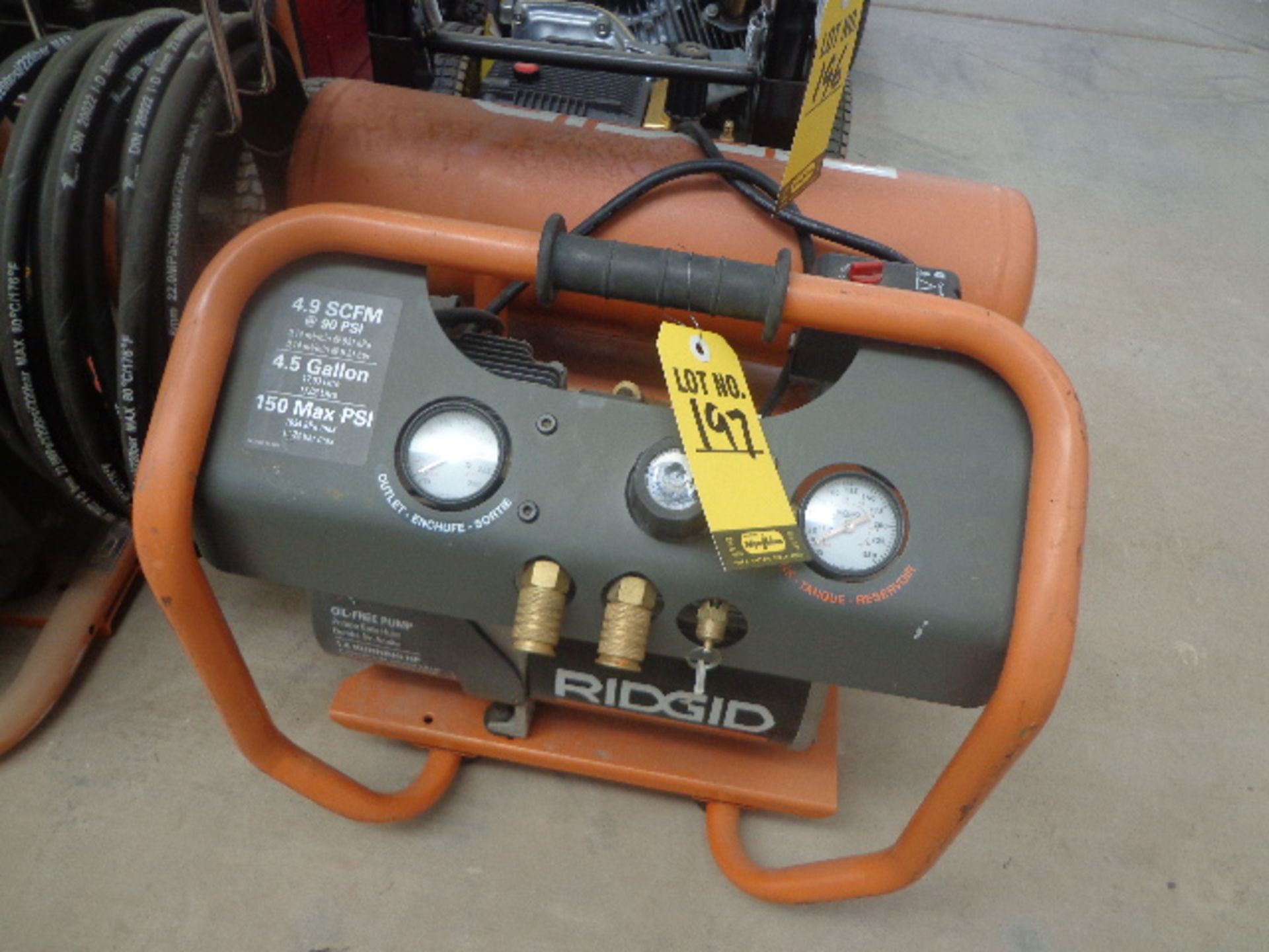 RIDGID PORTABLE AIR COMPRESSOR, ELECTRIC