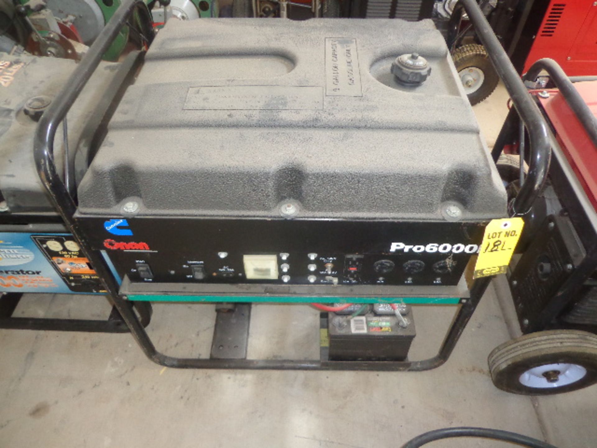 ONAN PRO 6000 E GAS GENERATOR, 9-GAL CAPACITY, ELECTRIC START