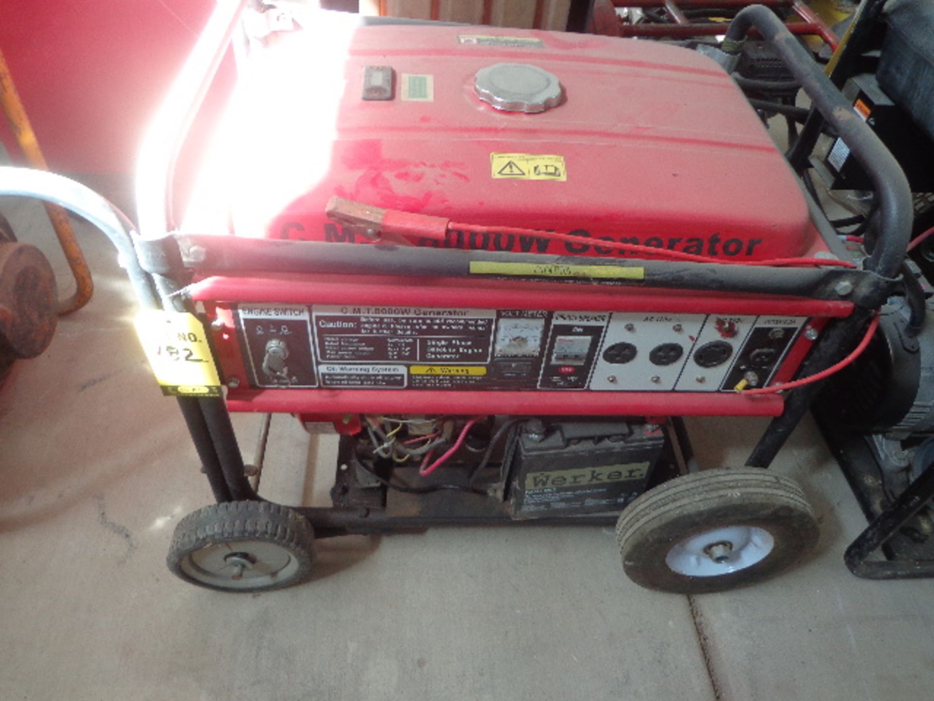 C.M.T. 8000W GENERATOR, GAS, ELECTRIC START