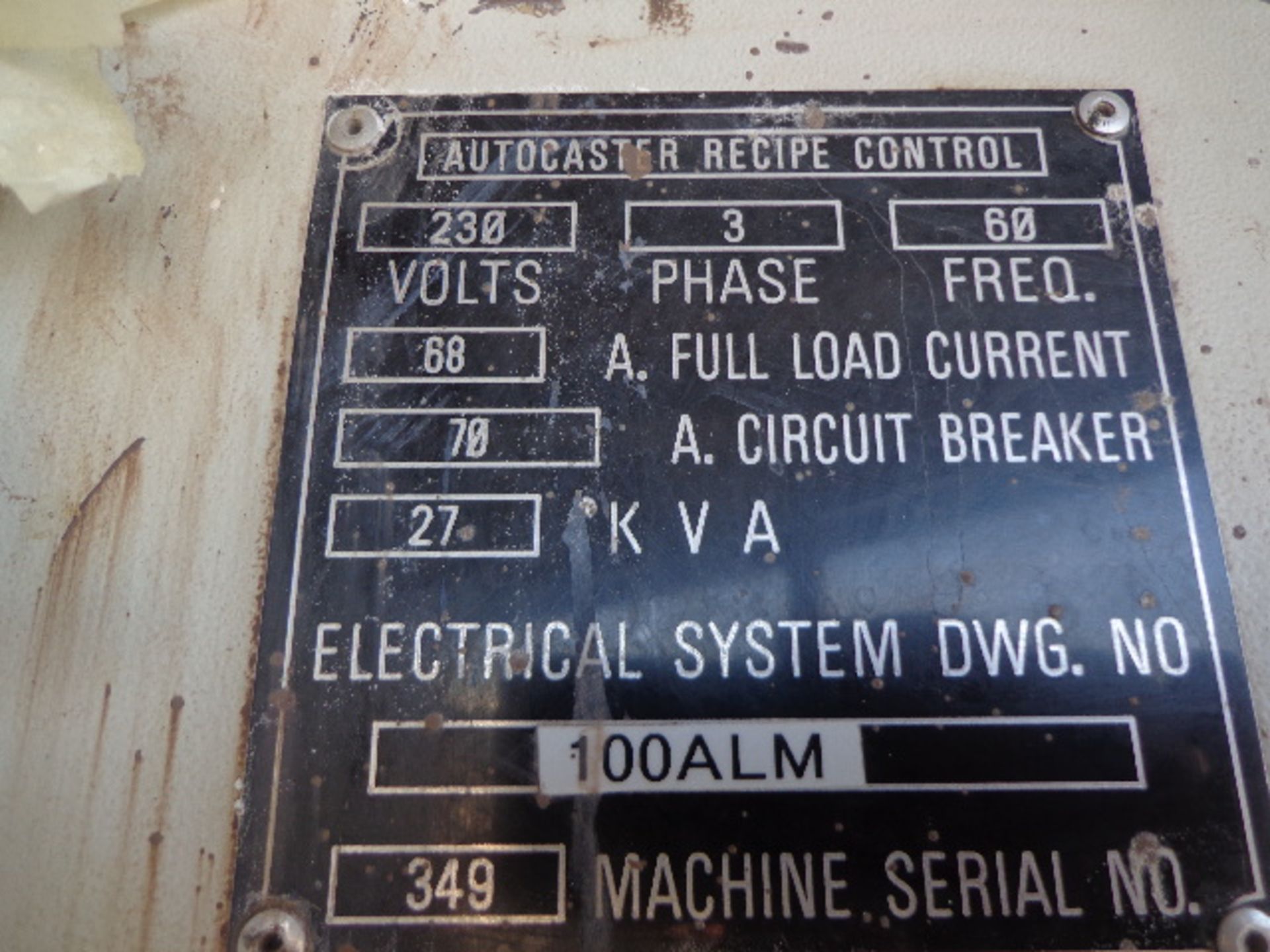 GRUBER AUTOCASTER W/CM55 CONTROL SN. 349 - Image 4 of 5