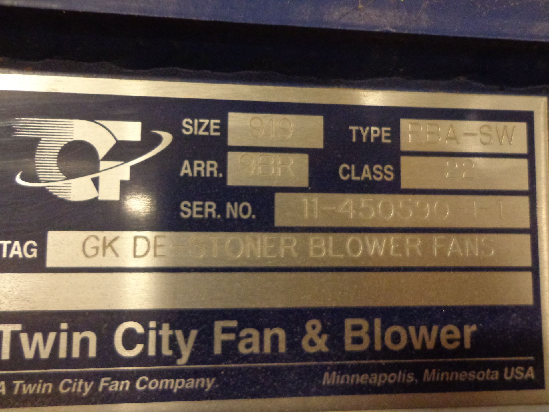 LOT GENERAL KINEMATICS DE-STONER AIR CLASSIFIER MDL. DS-C72X31.5, 72"W x 32', FEED RATE 10 TONS - Image 11 of 16