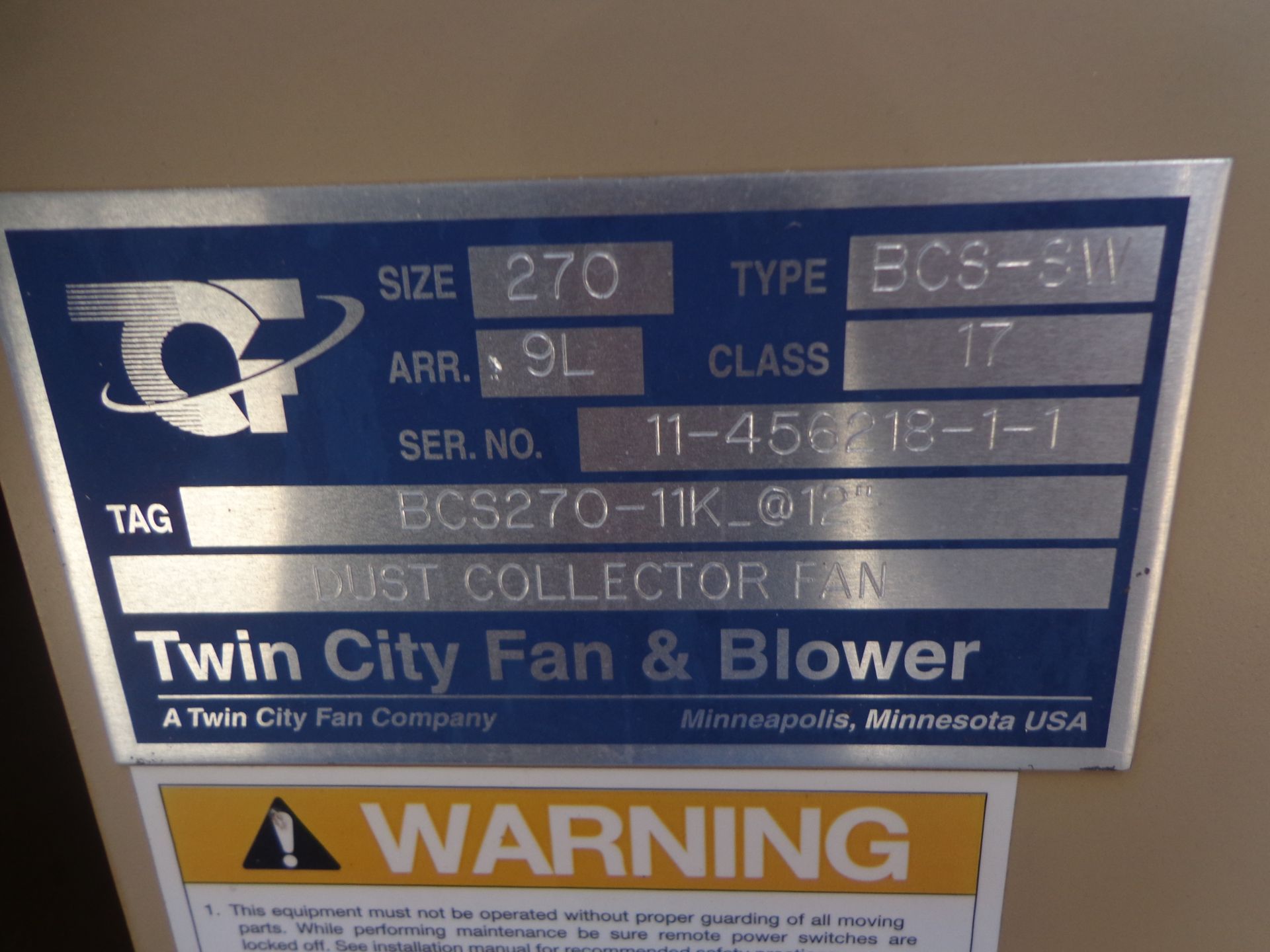 LOT FINES COLLECTION HOPPER APROX. 114"W x 288"L, CONE BOTTOM W/18" DISCHARGE HOLE,  2000 sq. ft. - Image 4 of 7