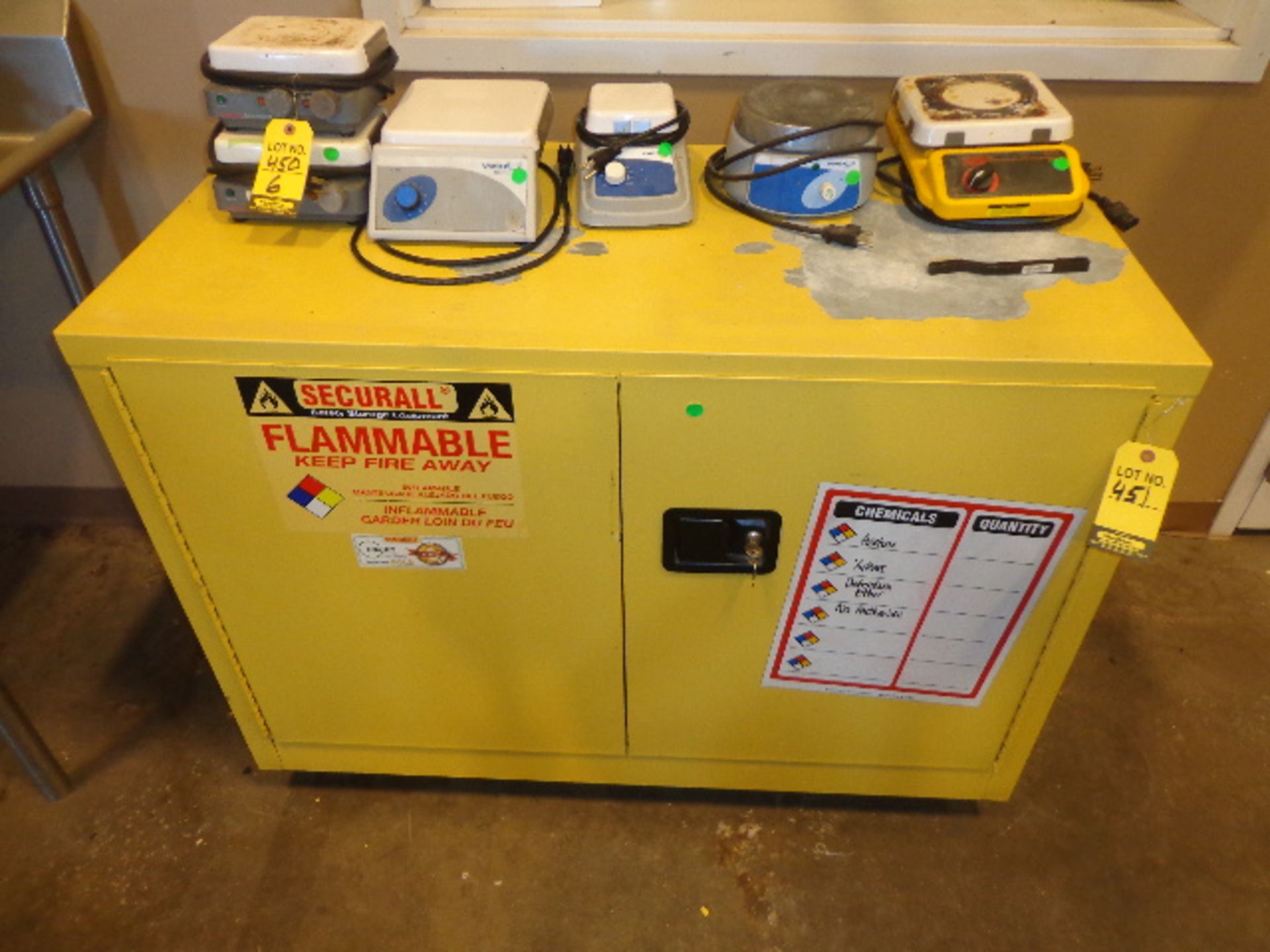 SECURE ALL FLAMMABLE CABINETS