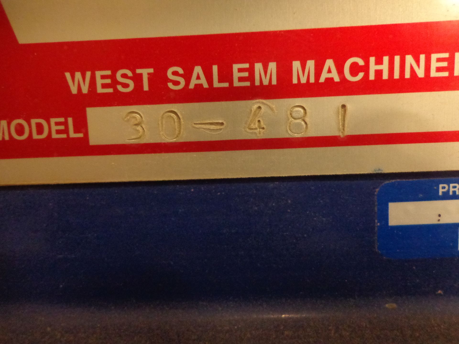 WEST SALEM MACHINERY MDL. 30-481, SN. 287311CONVEYOR INCLINDED DISCHARGE CONVEYOR FROM GRINDER TO - Image 4 of 5