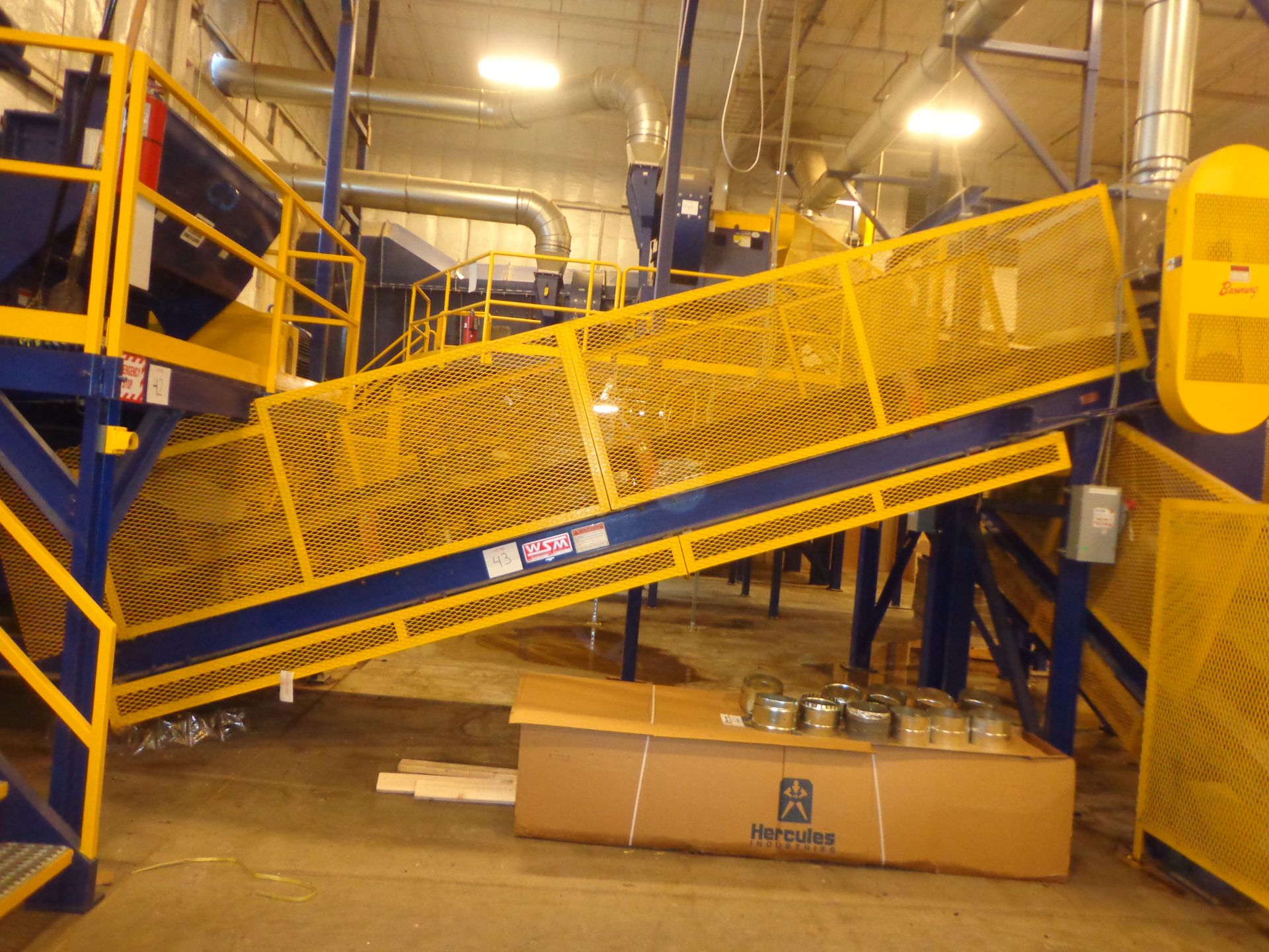 WEST SALEM MACHINERY MDL. 30-481, SN. 287311CONVEYOR INCLINDED DISCHARGE CONVEYOR FROM GRINDER TO