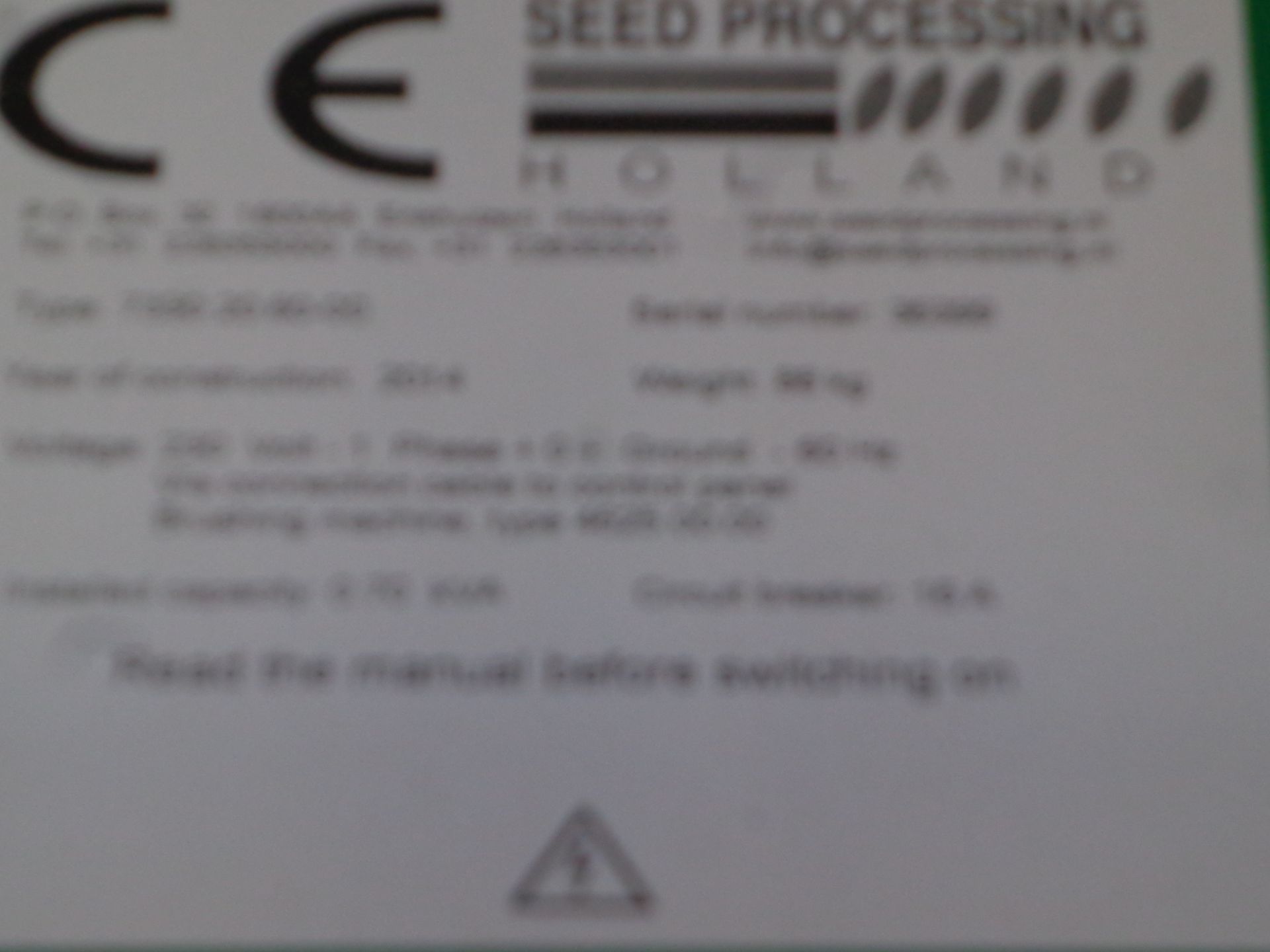 HOLLAND 4625.00.00 SEED PROCESSOR MACH# 36401 - Image 4 of 6