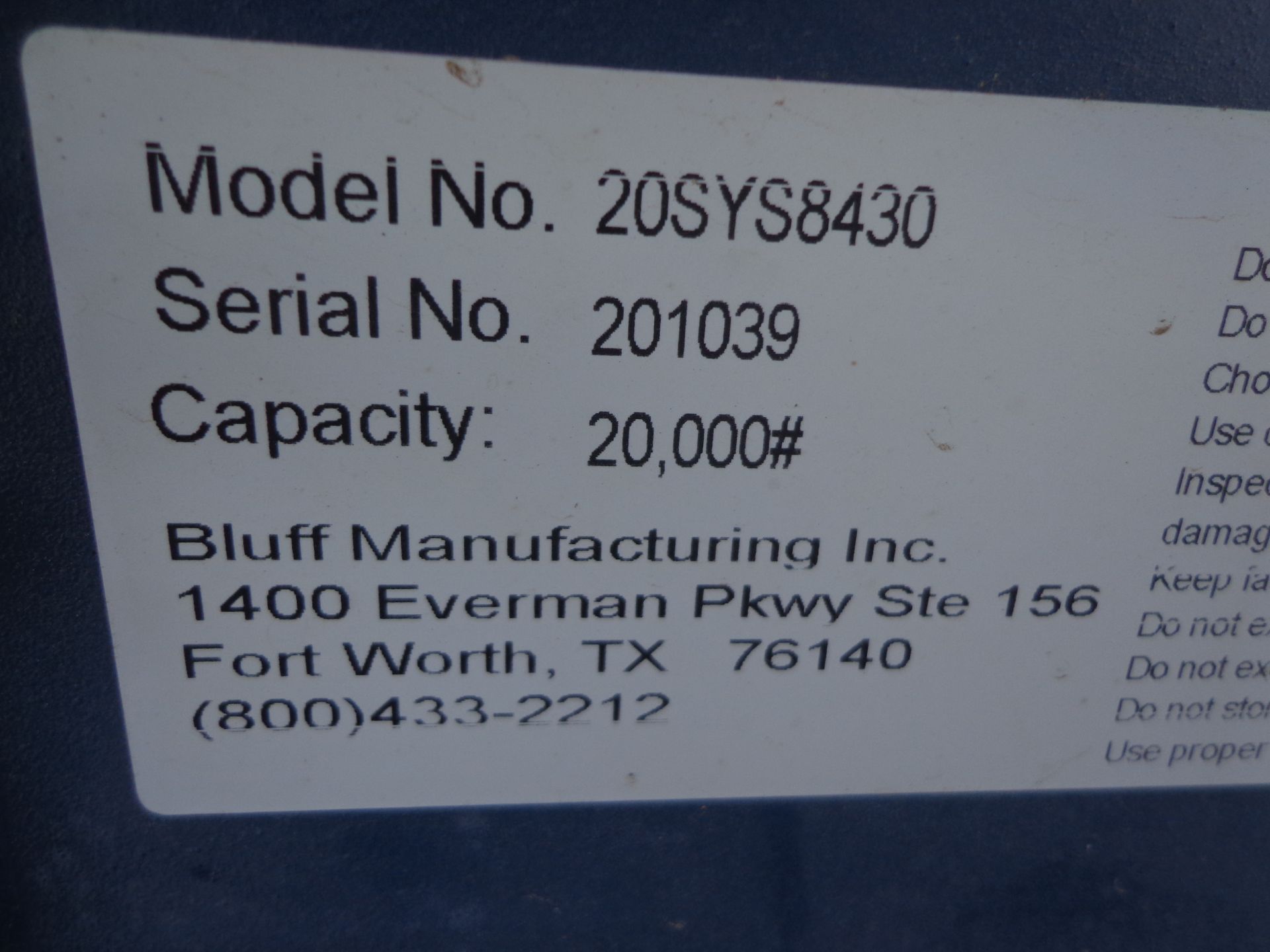 BLUFF 32' STEEL GRATE MATERIAL FLOW YARD RAMP, MDL. 205Y58340 SN. 201039 - Image 4 of 5