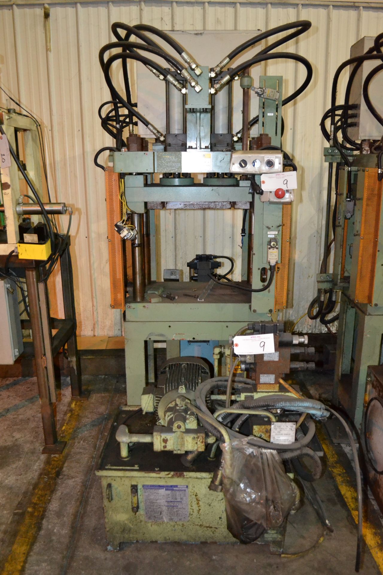 Custom Built 15-Ton Hydraulic Press, Approximately 19.5" x 9.5" L-R/F-B Between Posts; Hydraulic - Image 2 of 4