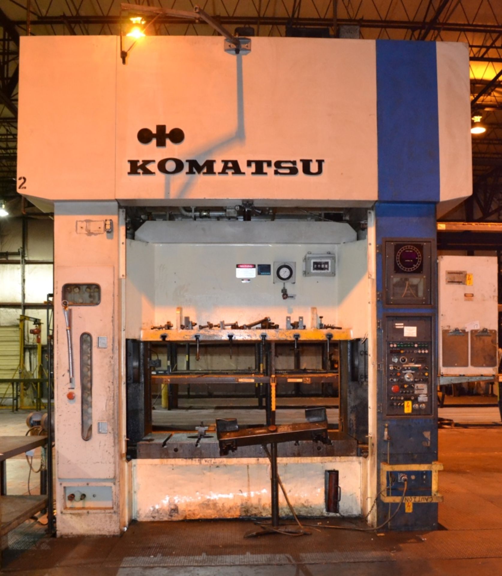 Komatsu Model E2T-200N 200-Ton Eccentric Gear 2-Point Straight Side Transfer Press, 15-30 SPM; 5.91"