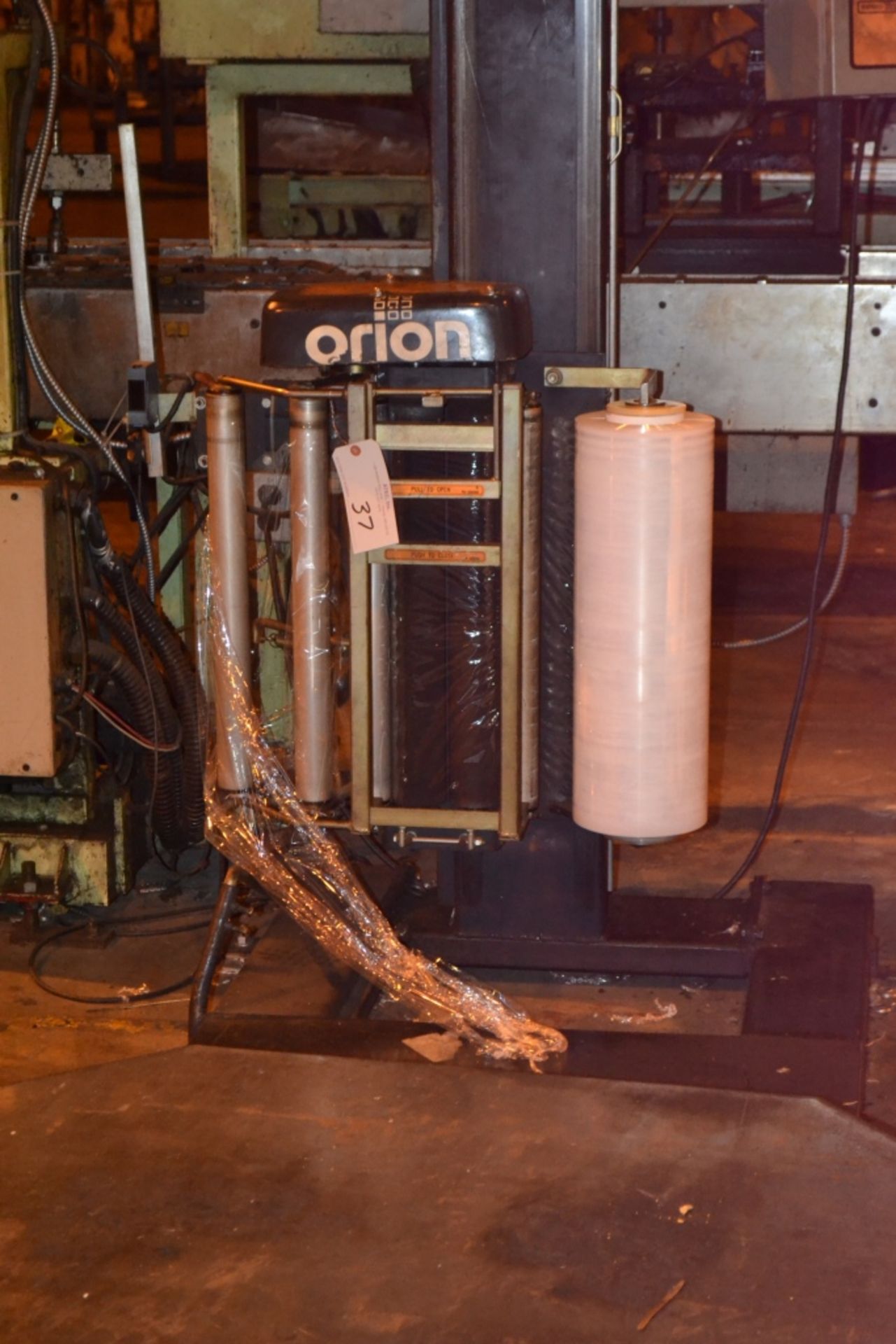 Orion Model H66/17 Automatic Stretch Wrapper, 48" x 48" Turntable, S/N 2002-1112904; w/(4) Rolls - Image 3 of 6