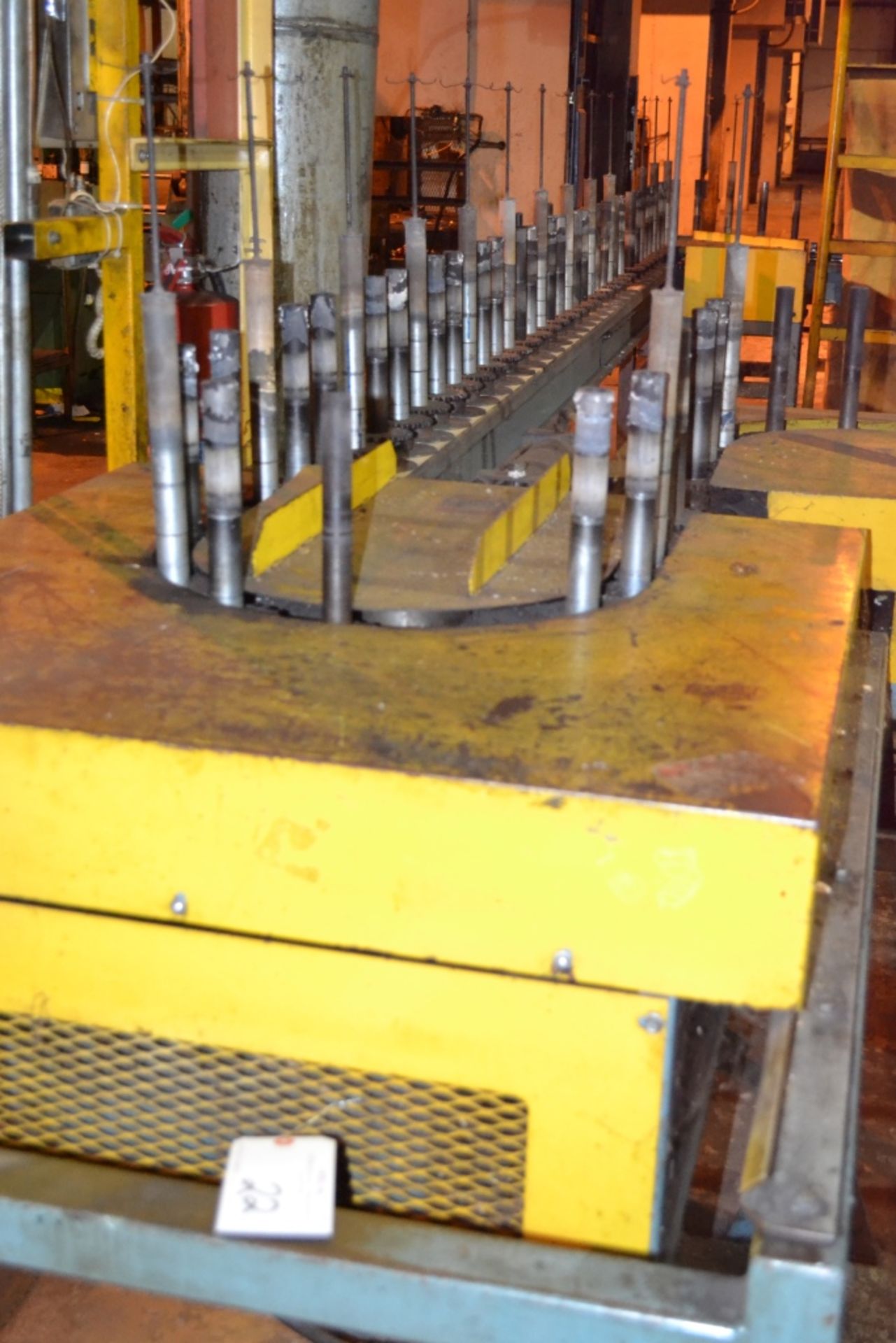 BGK Electrostatic Powder Coat Paint System, Through Running Chain Part Transfer Conveyor, Holding - Image 3 of 17