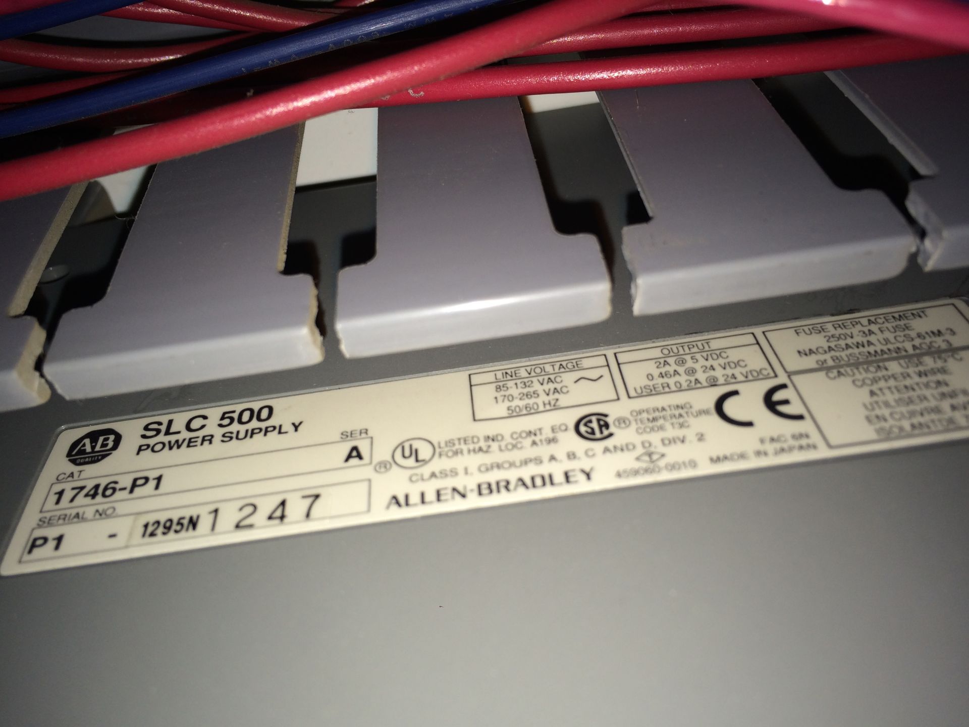 CONTROL PANEL WITH ALLEN BRADLEY WITH SLC 5/02 CPU, INPUT AND OUTPUT UNIT AND CONTROLS - Image 10 of 17