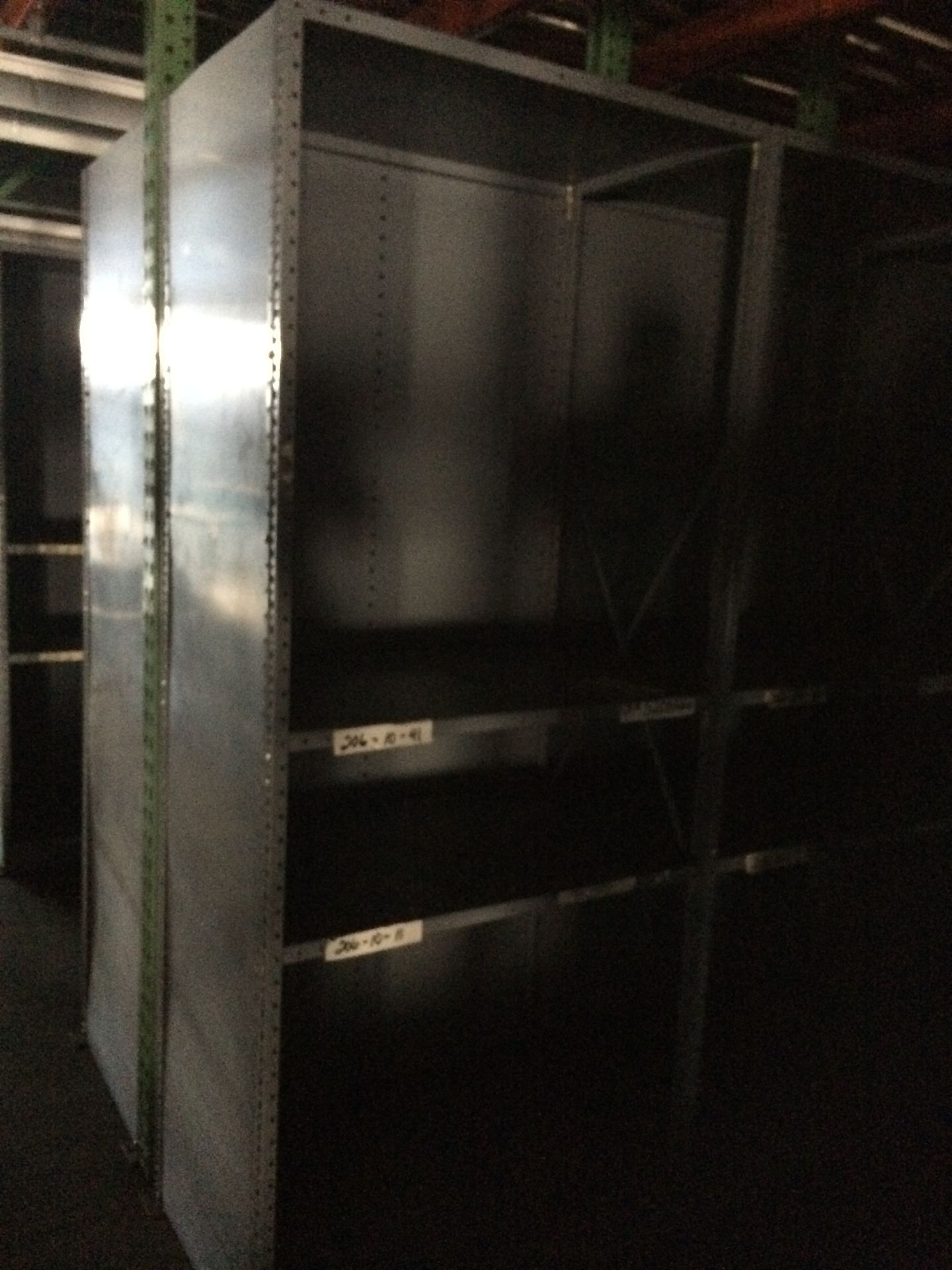 60 SECTIONS OF CLOSED BACK INDUSTRIAL CLIP SHELVING, SHELF SIZE 24"D X 36"W  EACH SIZE: 24"D X 36" - Image 3 of 4