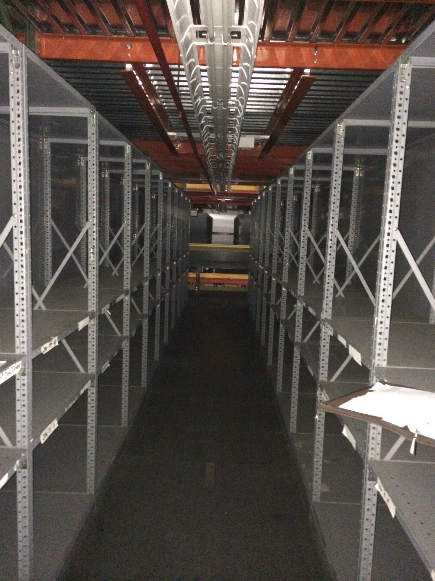 60 SECTIONS OF CLOSED BACK INDUSTRIAL CLIP SHELVING, SHELF SIZE 24"D X 36"W  EACH SIZE: 24"D X 36" - Image 2 of 4