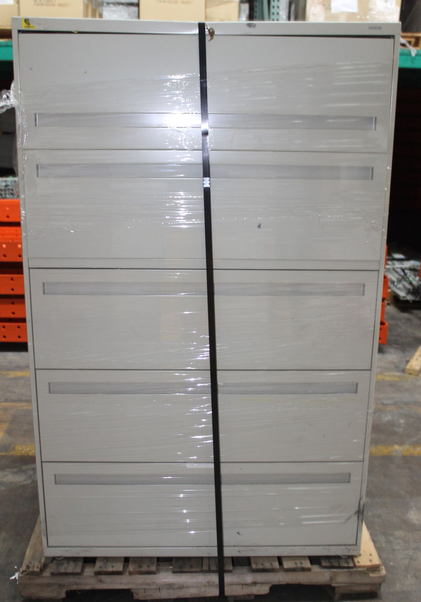 5 DRAWER LATERAL FILE CABINET,  ONE SIZE: 42"W X 19"D X 67"H, ONE PCS SIZE: 36"W X 18"D X 64"H, 2