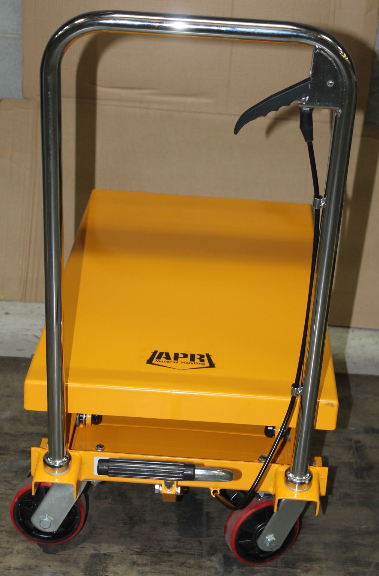 770 LBS CAP. DOUBLE SCISSORS ROLLING LIFT TABLE, NEW,  CAPACITY: 770 LBS, MAX HIGHT: 51", TABLE