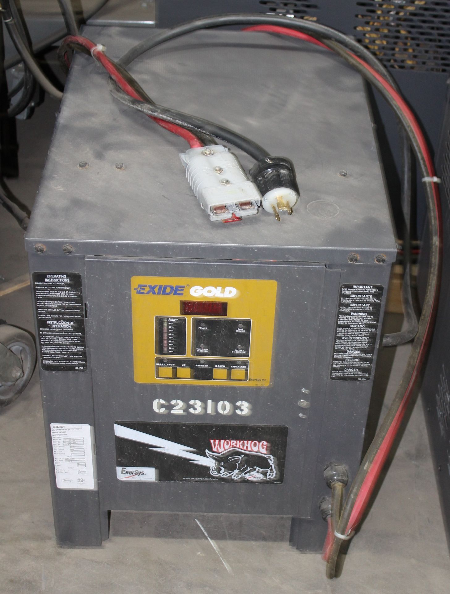 EXIDE 24 VOLTS ELECTRIC FORKLIFT BATTERY CHARGER - Image 2 of 4