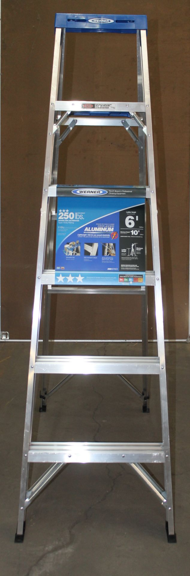 WERNER 6 STEP ALUMINUM STEP LADDER, (NEVER USED) - Image 3 of 4