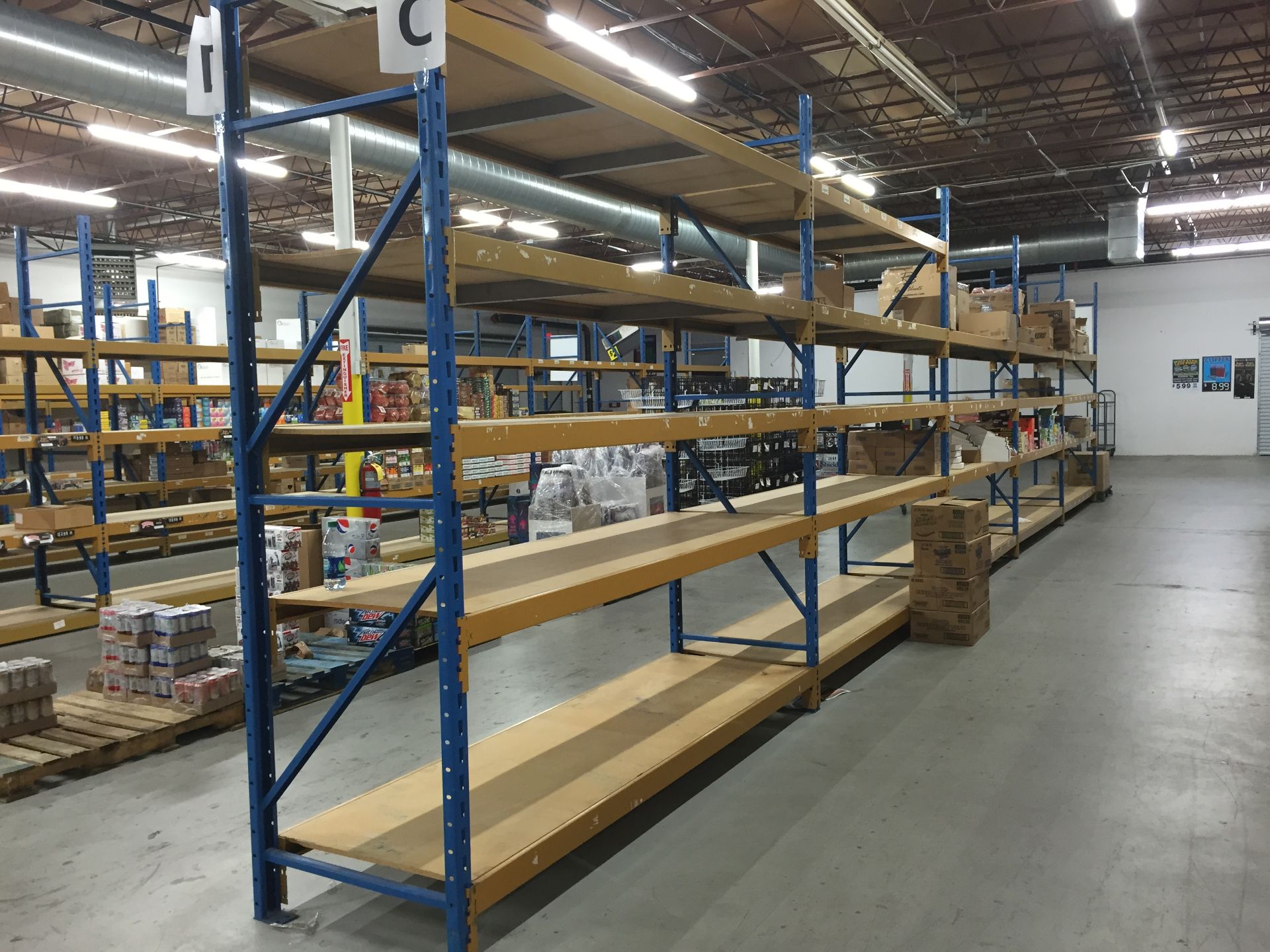 20 BAYS OF 120"H X 32"D X 108"L STOCK ROOM PALLET RACK SHELVING,  TOTAL 20 BAYS, ONE MONEY. - Image 5 of 5