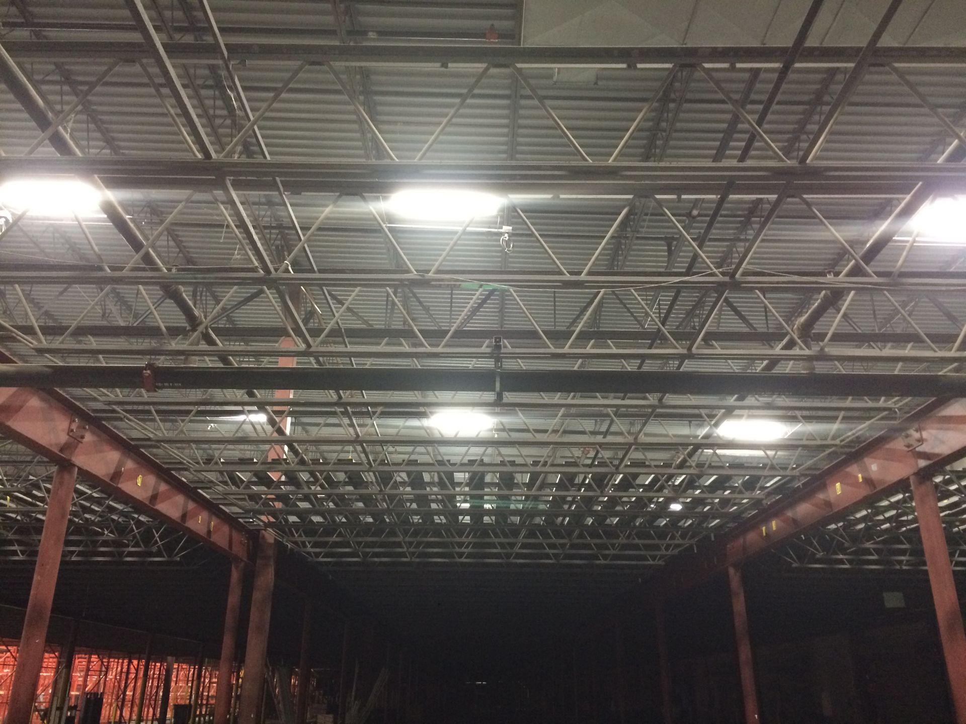 1200 SQ FT OF MEZZANINE WITH SOLID METAL FLOOR DECKING, (80' x 15')  COLUMN SPACING 240" X 180" - Image 3 of 12